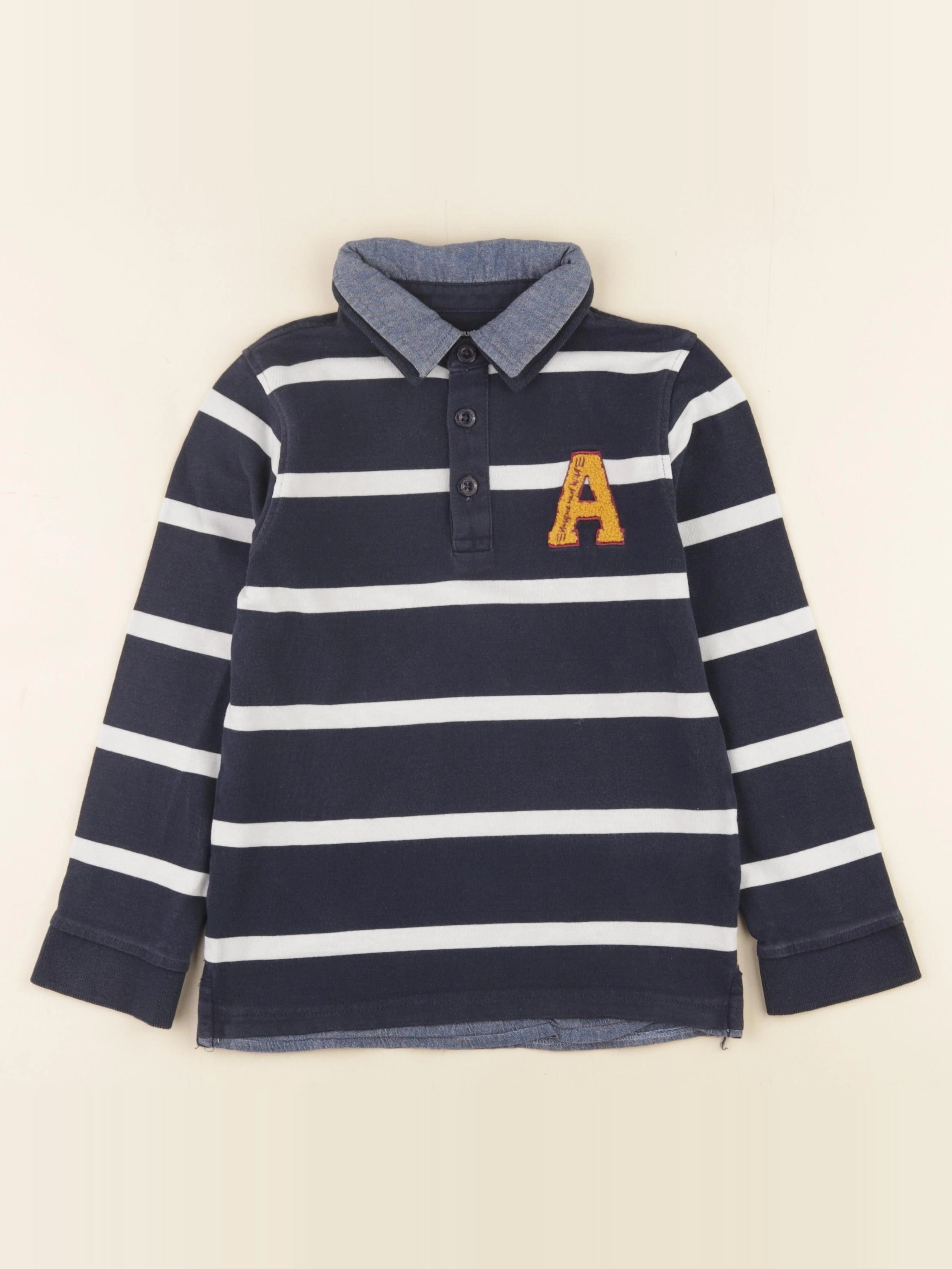 Vertbaudet - polo bleu - 8 ans