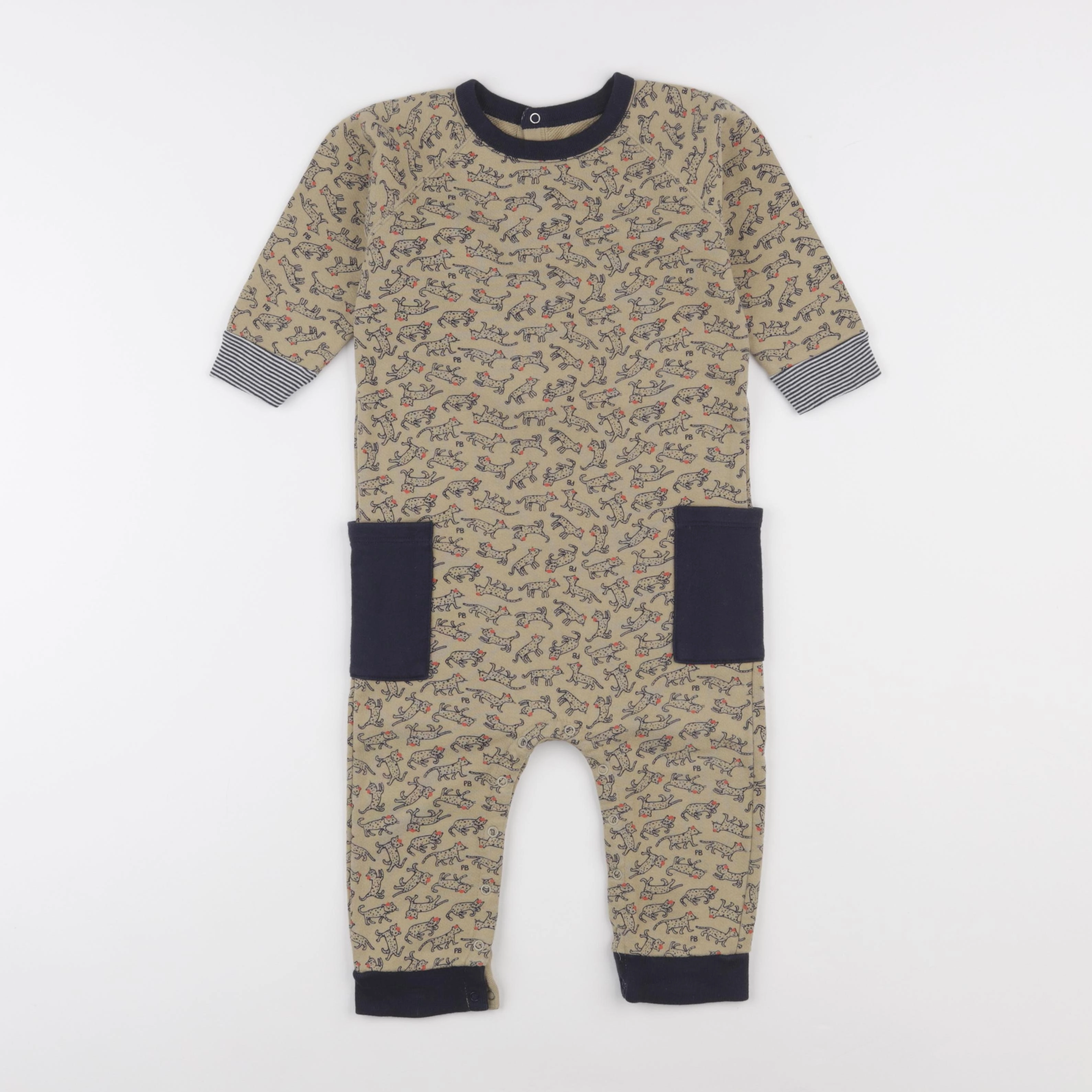 Petit Bateau - combinaison marron - 24 mois