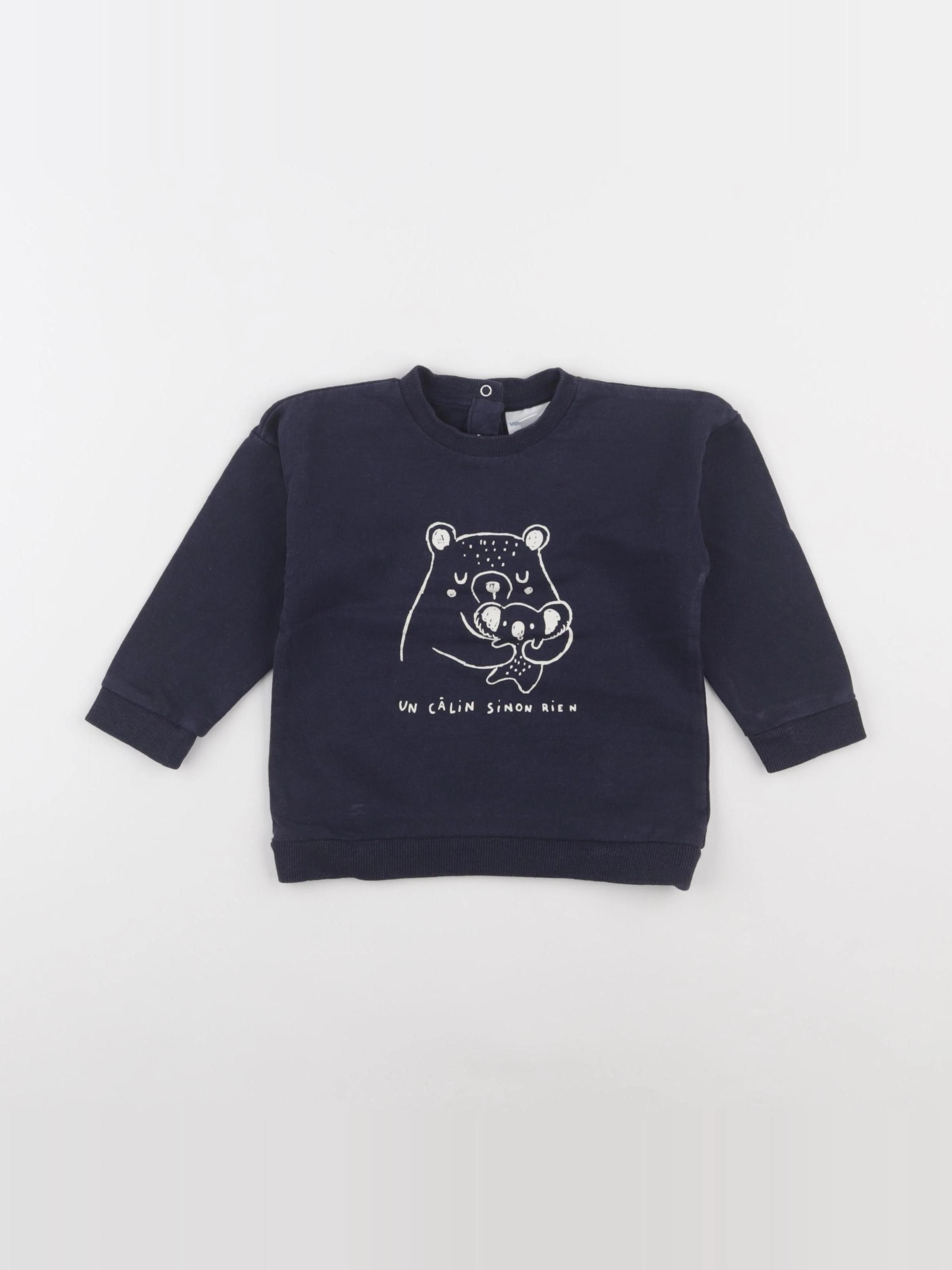 Vertbaudet - sweat bleu - 24 mois