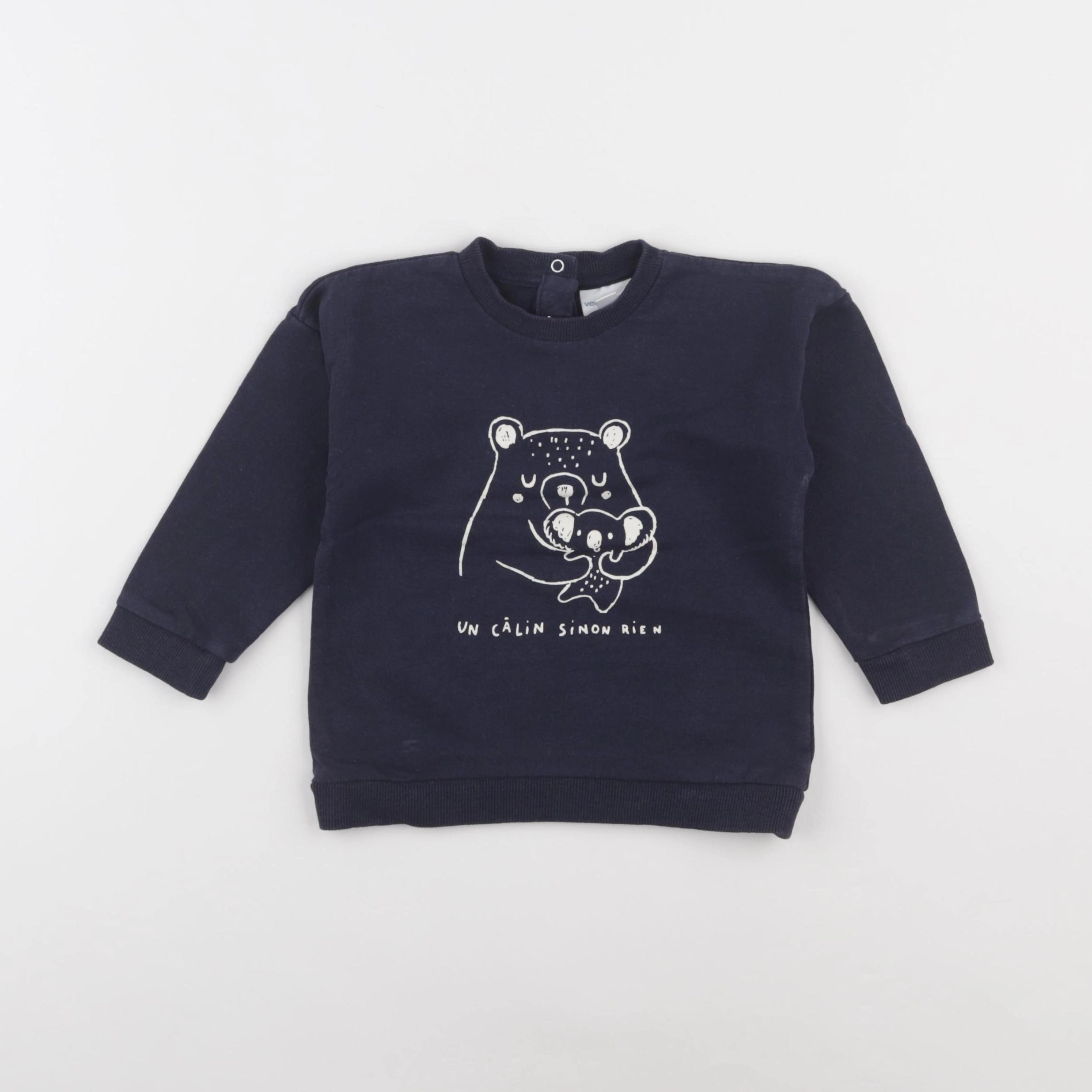 Vertbaudet - sweat bleu - 24 mois