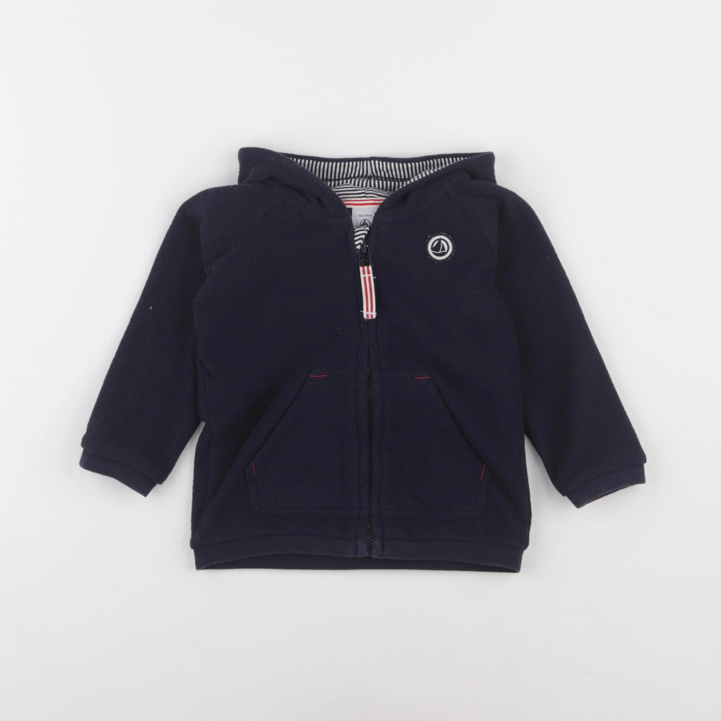 Petit Bateau - gilet bleu - 18 mois