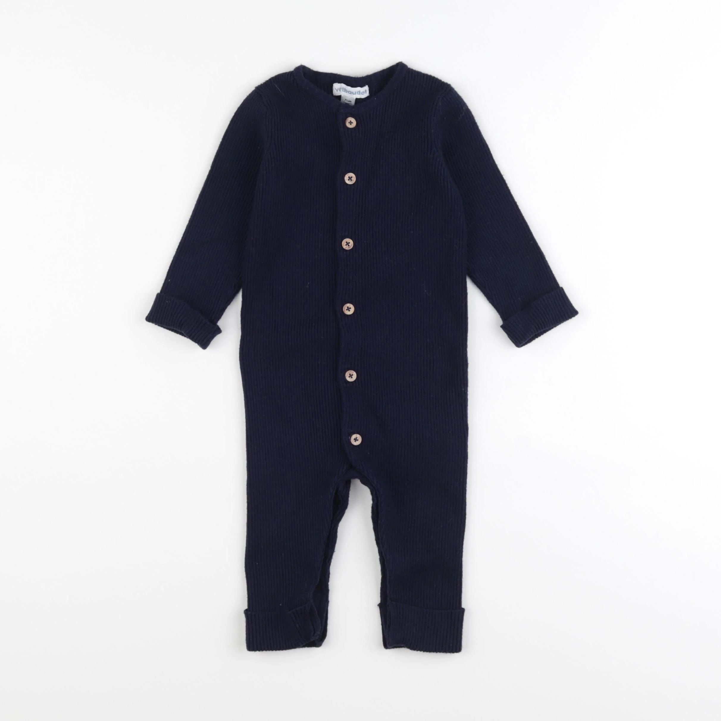 Vertbaudet - combinaison bleu - 9 mois
