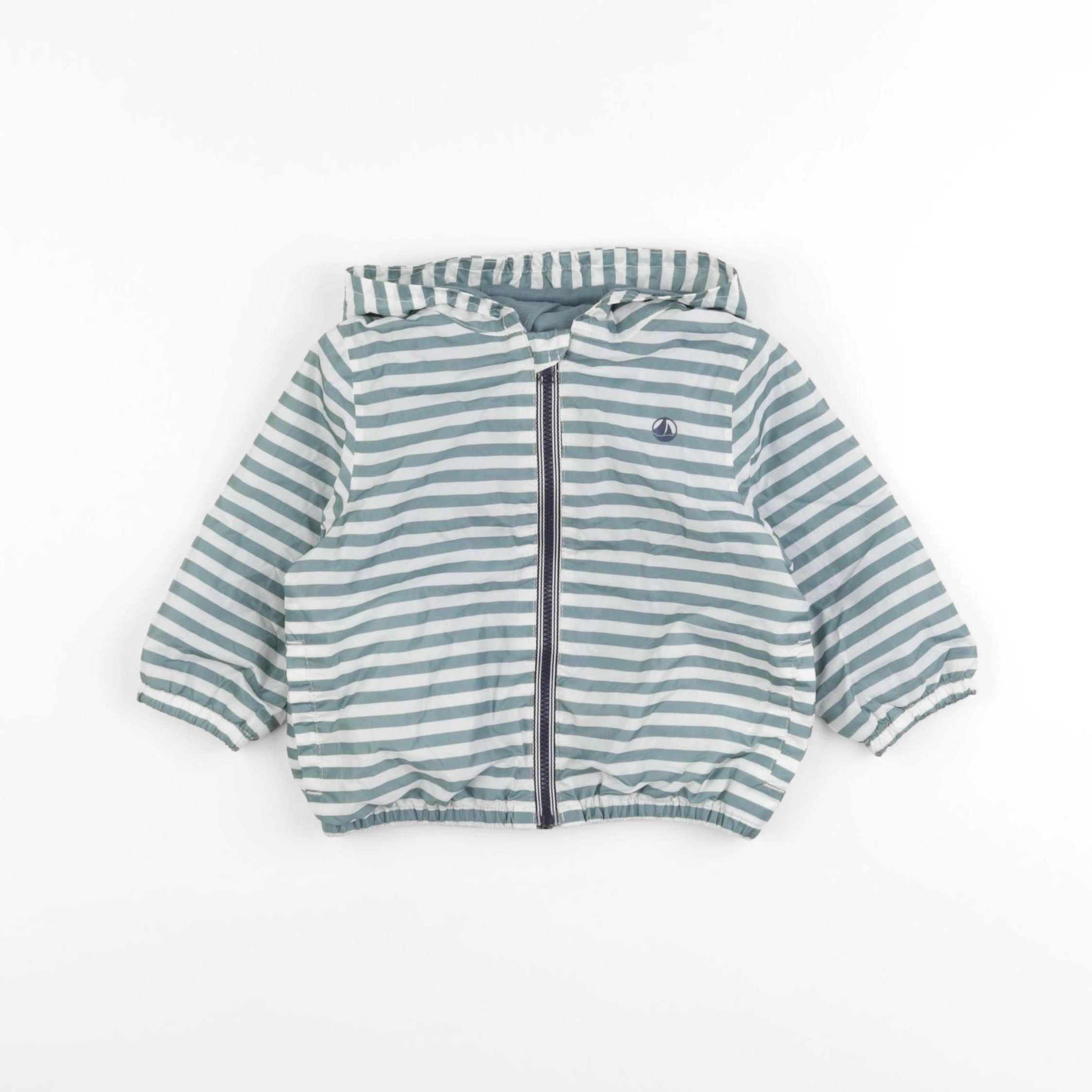 Petit Bateau - coupe-vent blanc, vert - 12 mois