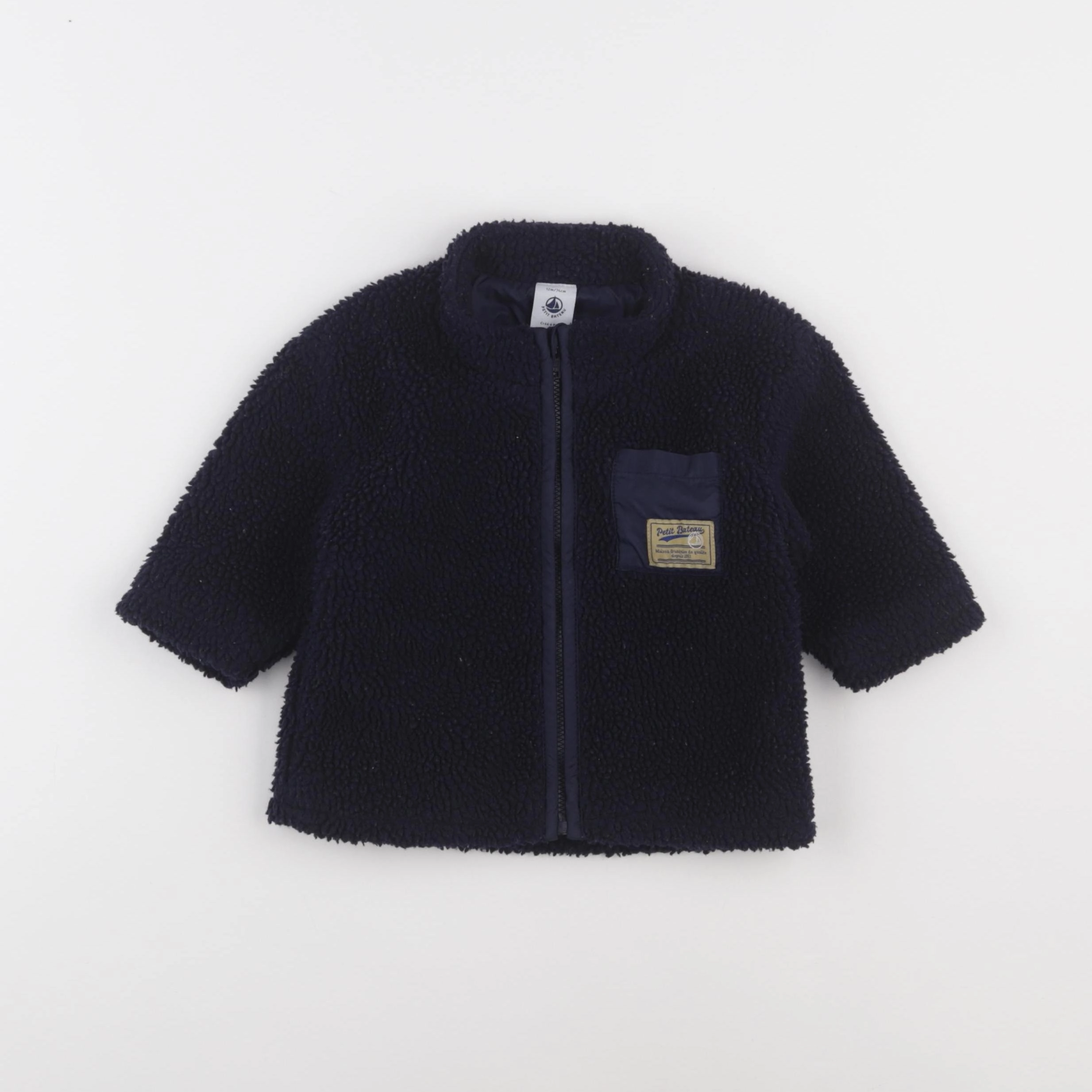 Petit Bateau - polaire bleu - 12 mois