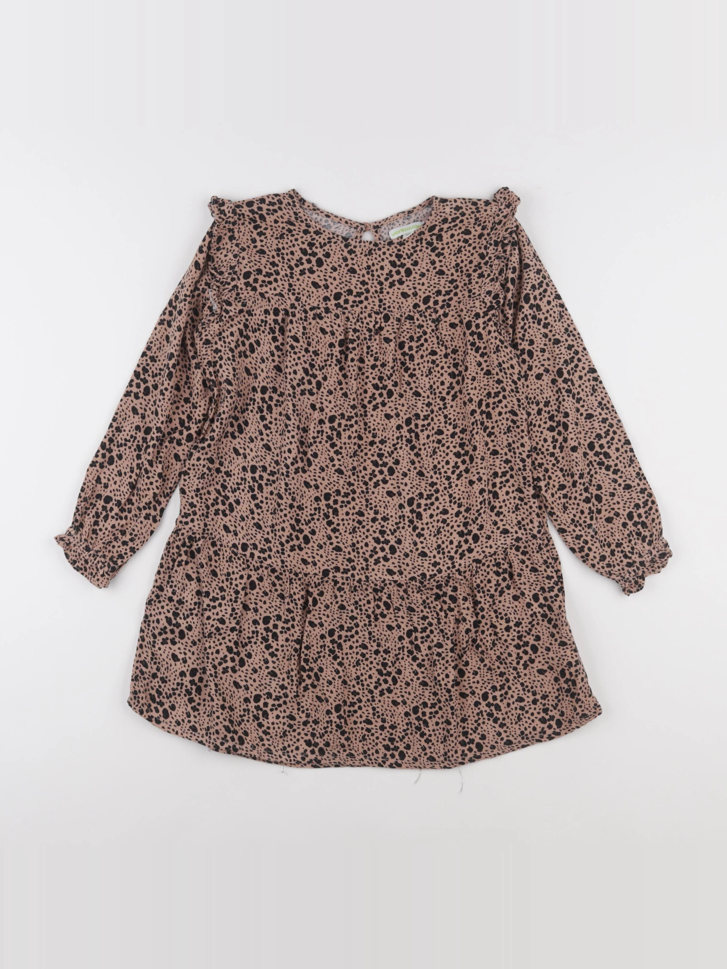 Vertbaudet - robe marron - 7 ans