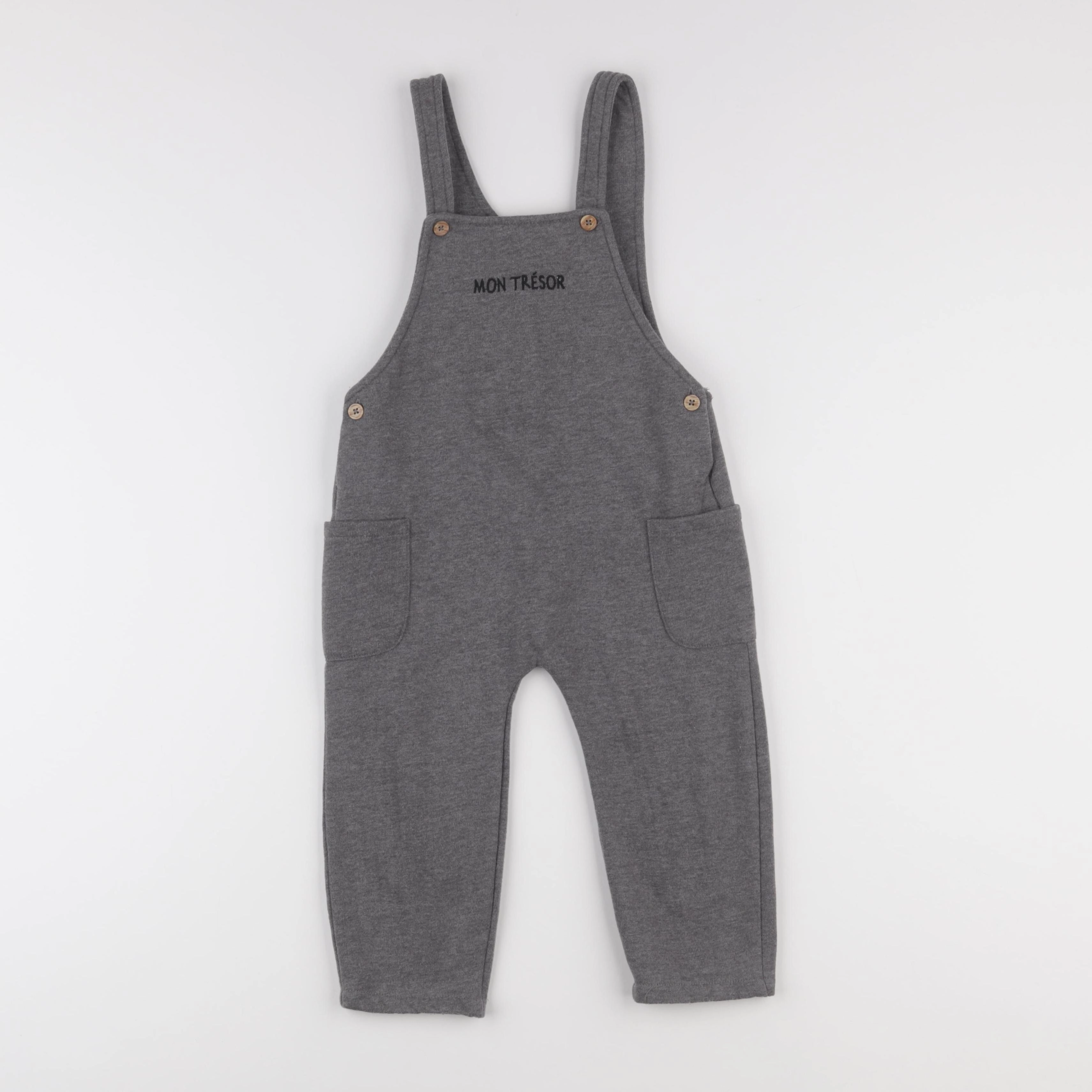 Vertbaudet - salopette gris - 3 ans