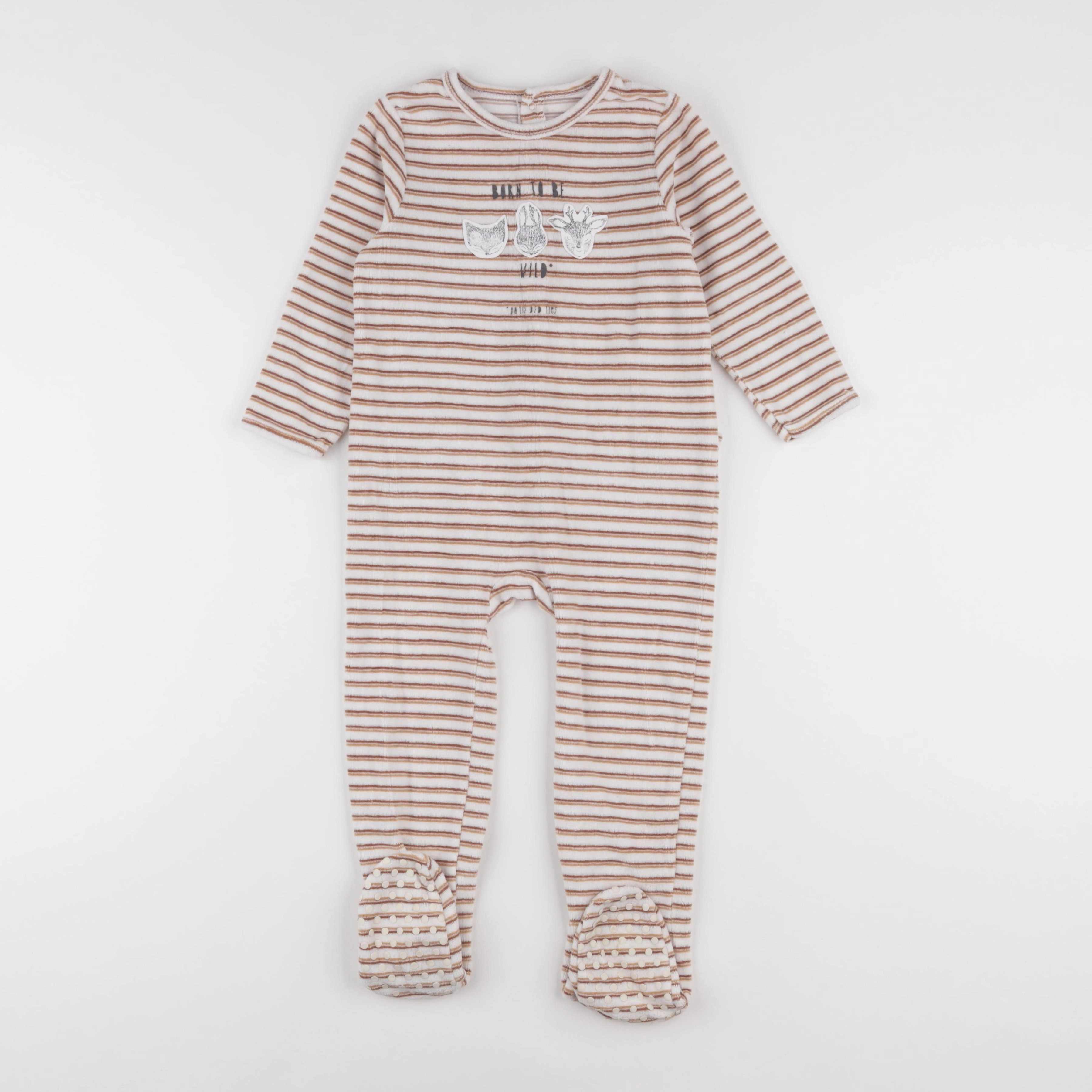 Vertbaudet - pyjama velours marron - 3 ans