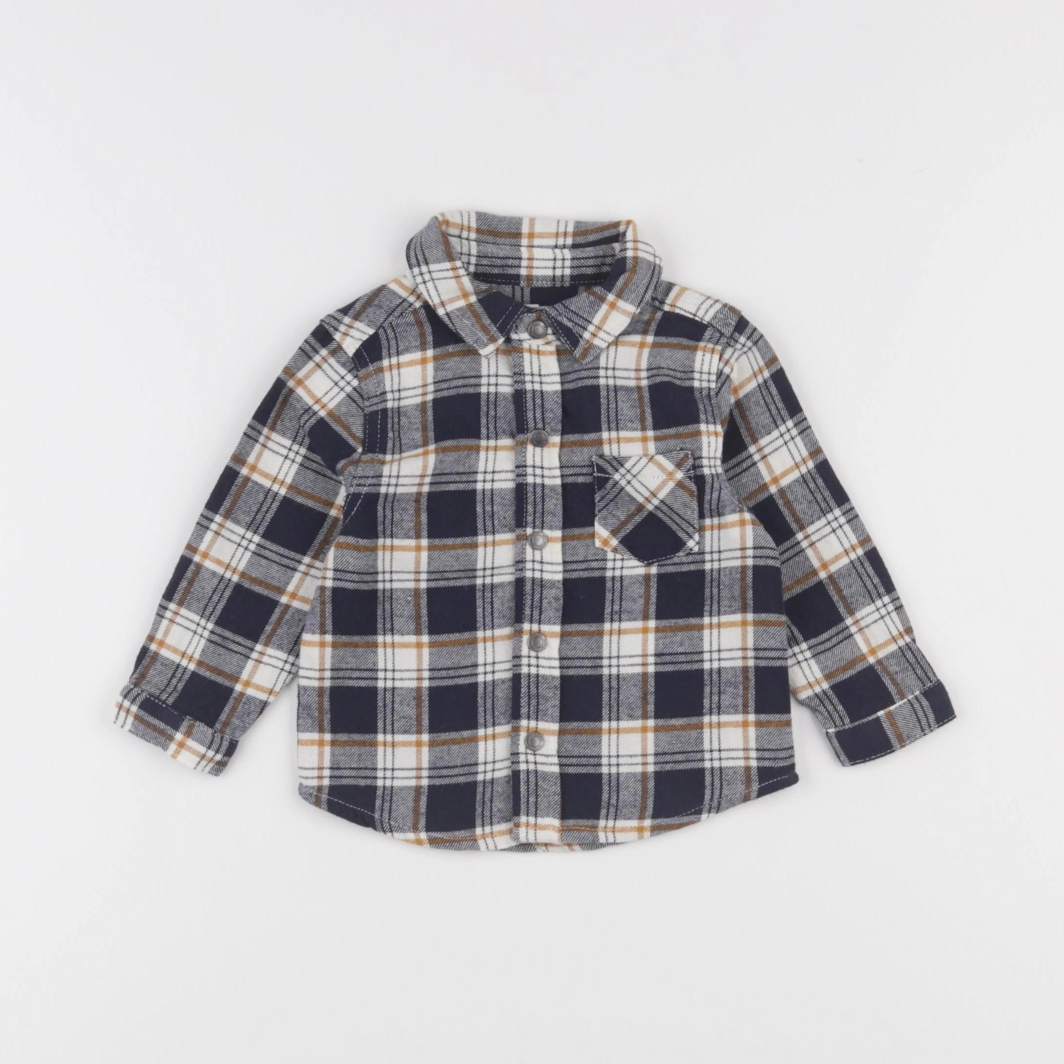 Vertbaudet - chemise bleu - 9 mois
