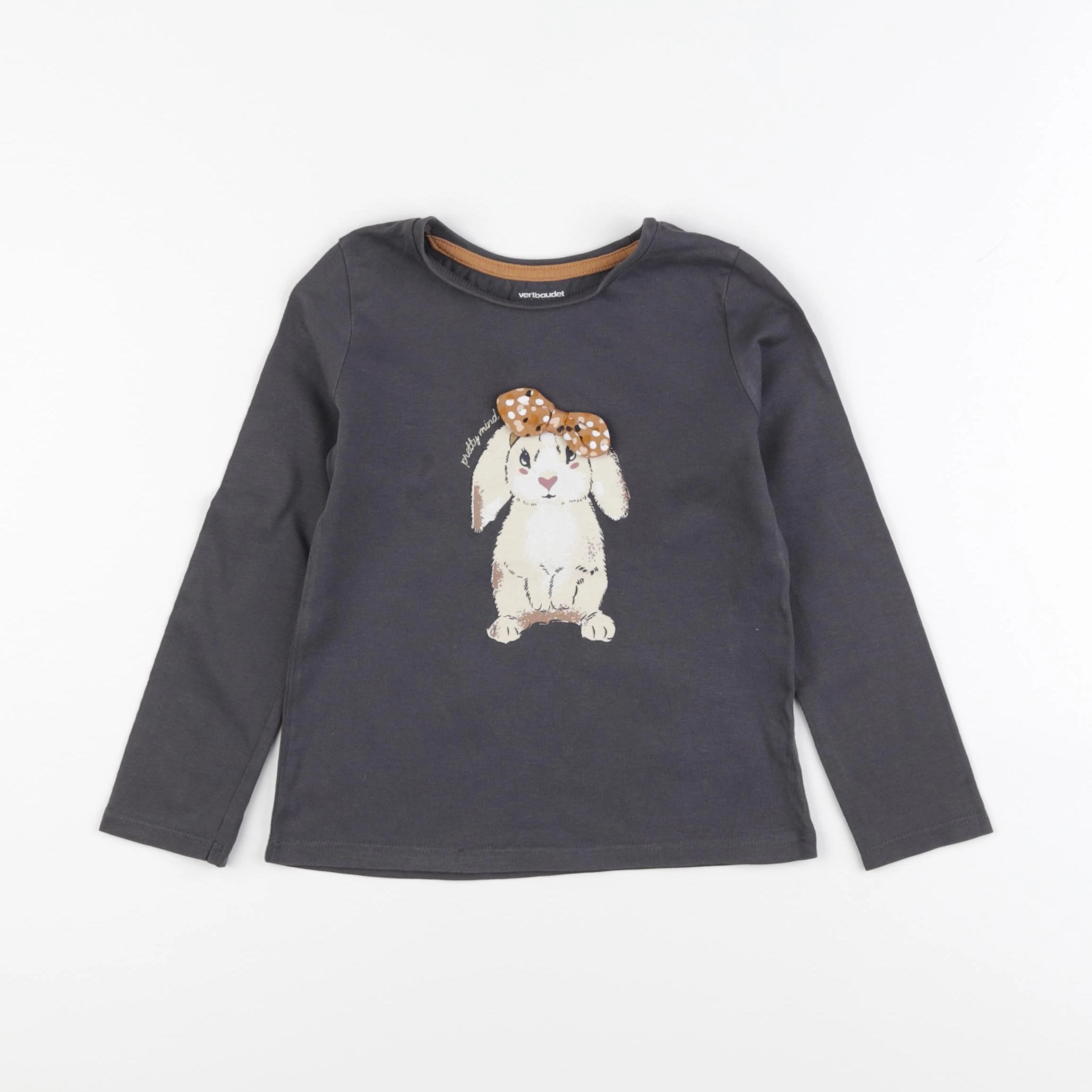 Vertbaudet - tee-shirt gris - 4 ans