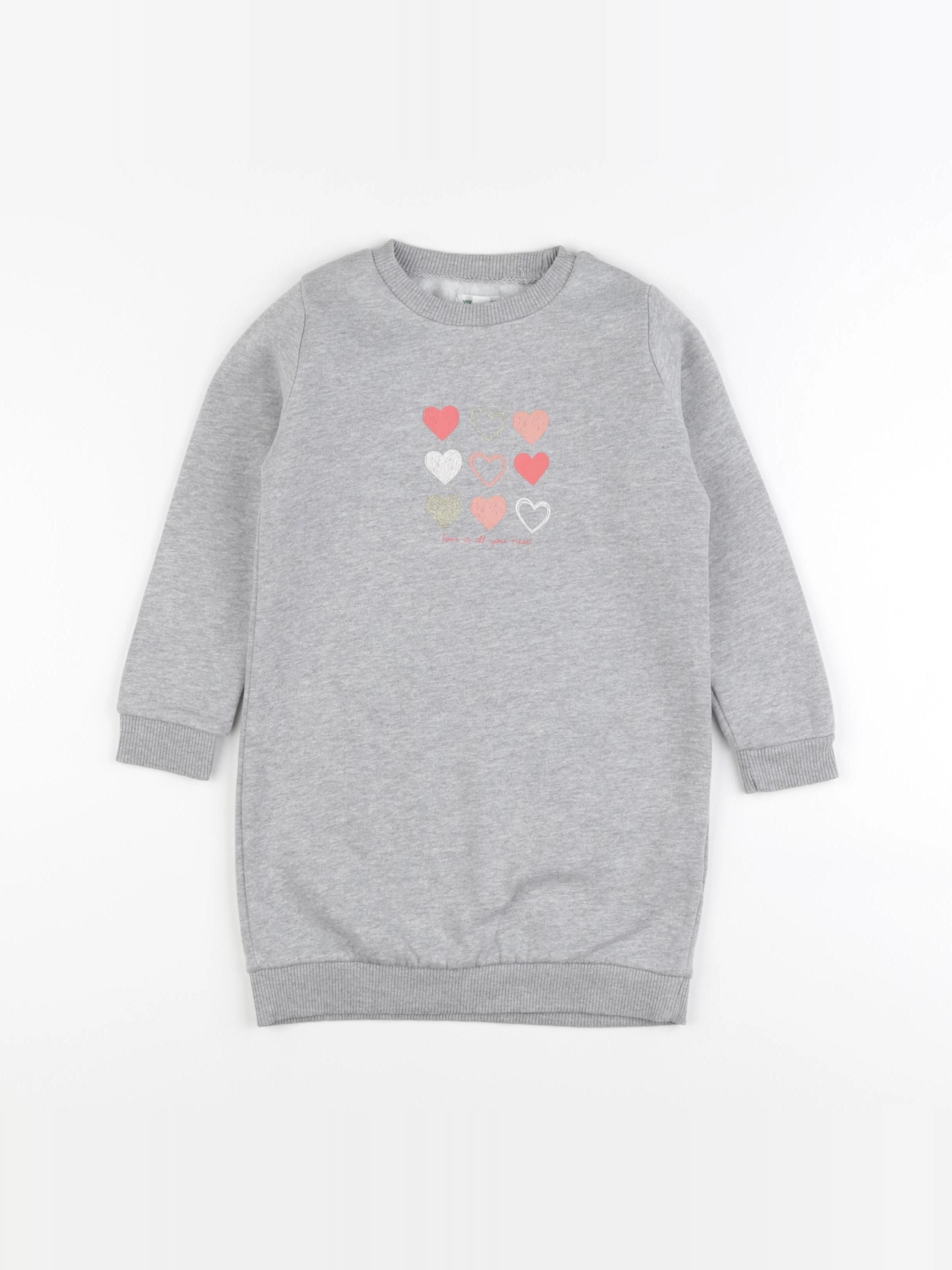 Vertbaudet - robe gris - 4 ans
