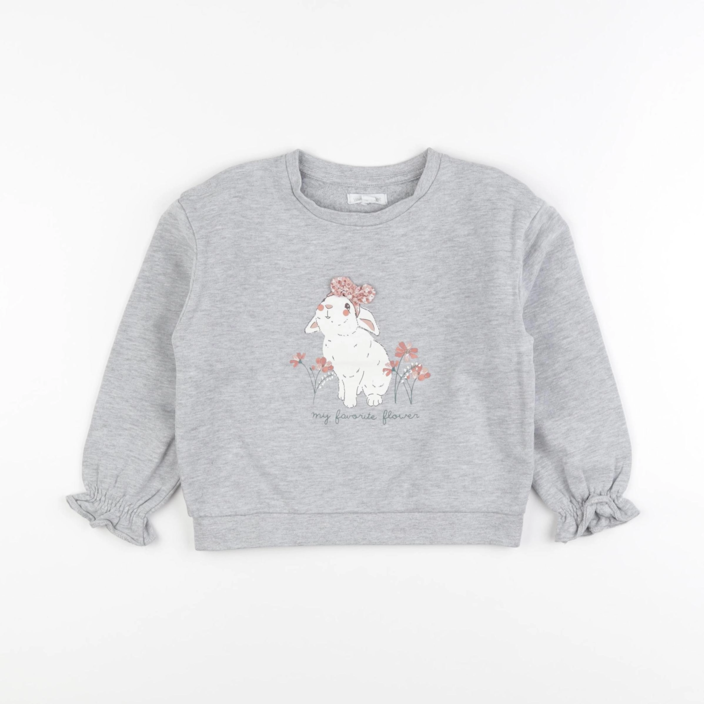 Vertbaudet - sweat gris - 5 ans