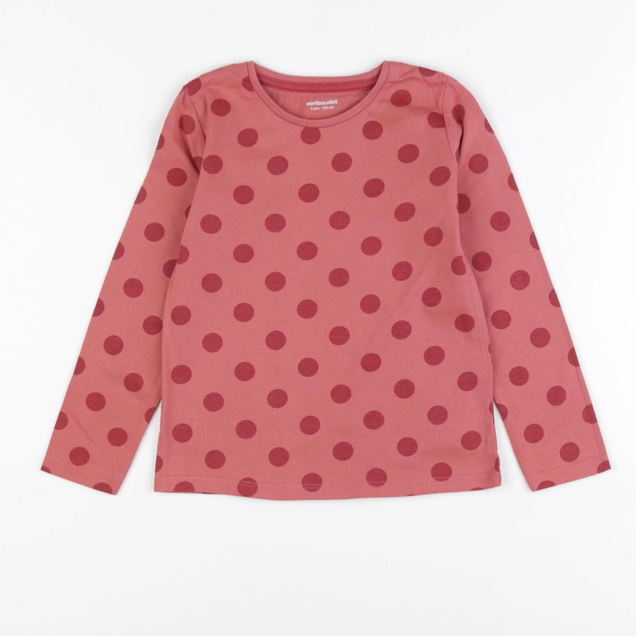 Vertbaudet - tee-shirt rouge - 4 ans