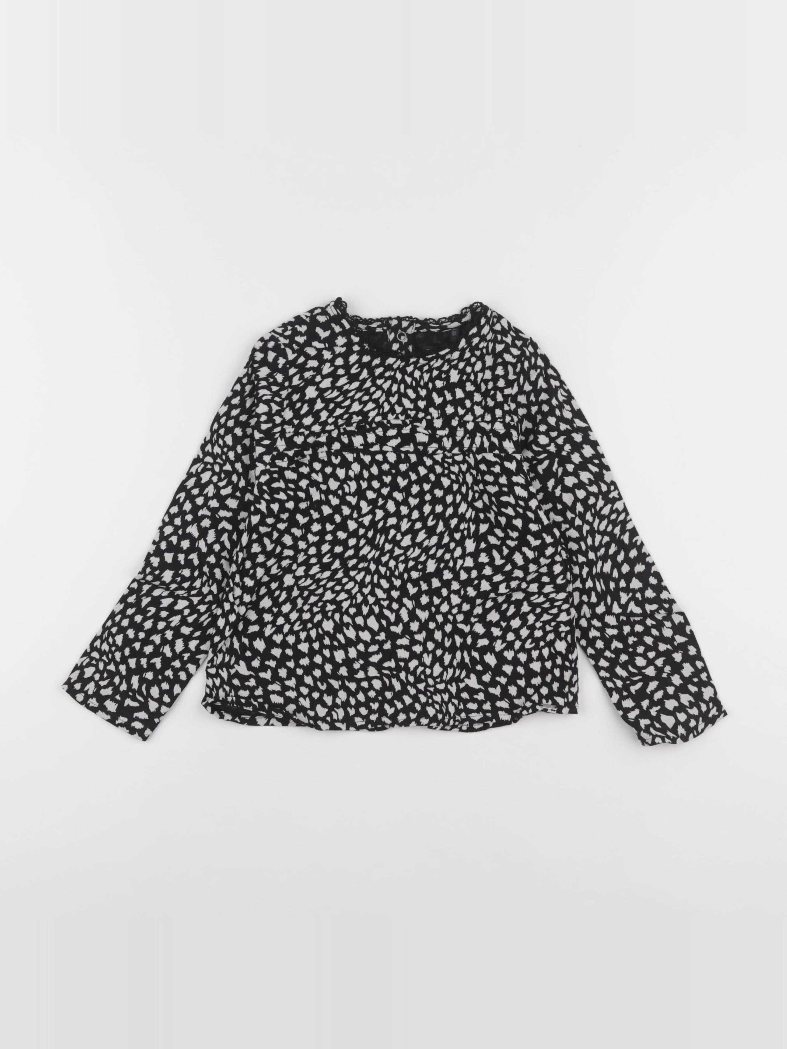 IKKS - blouse noir, blanc - 4 ans