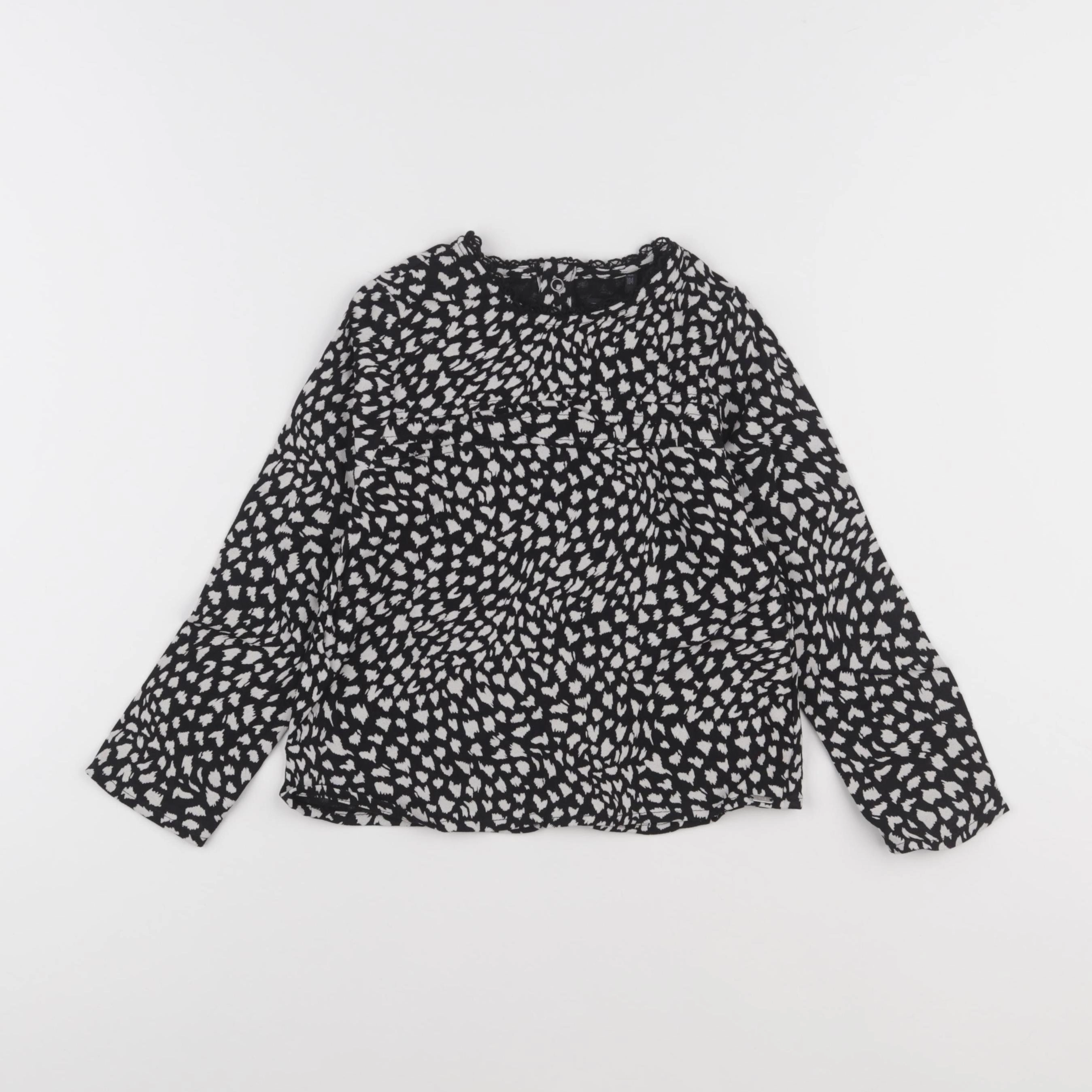 IKKS - blouse noir, blanc - 4 ans