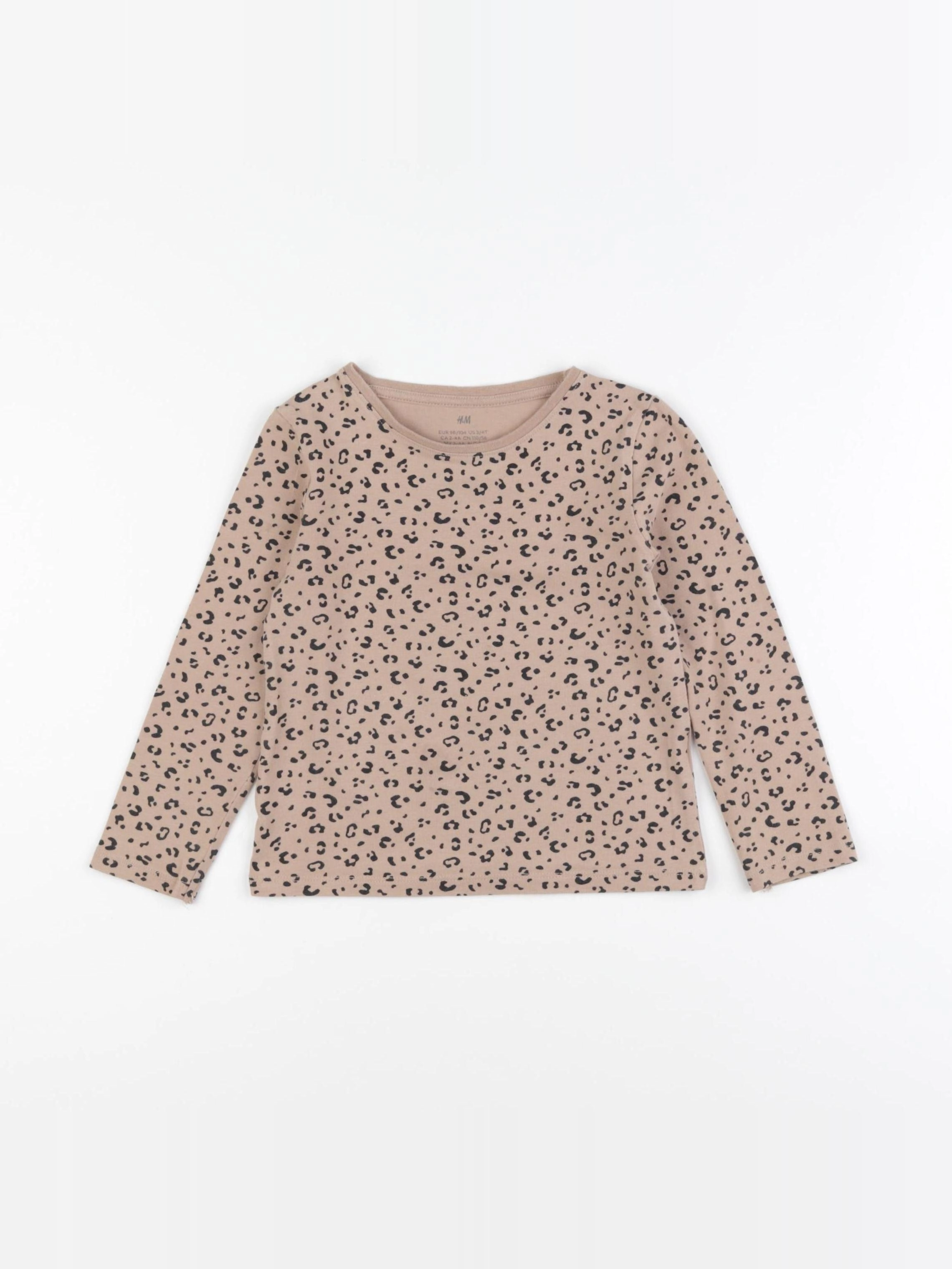 H&M - tee-shirt marron, noir - 2/4 ans