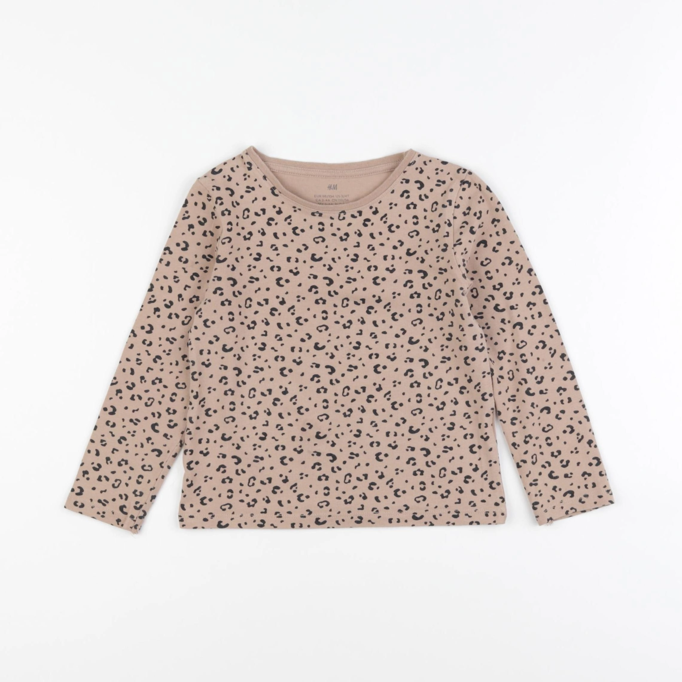 H&M - tee-shirt marron, noir - 2/4 ans