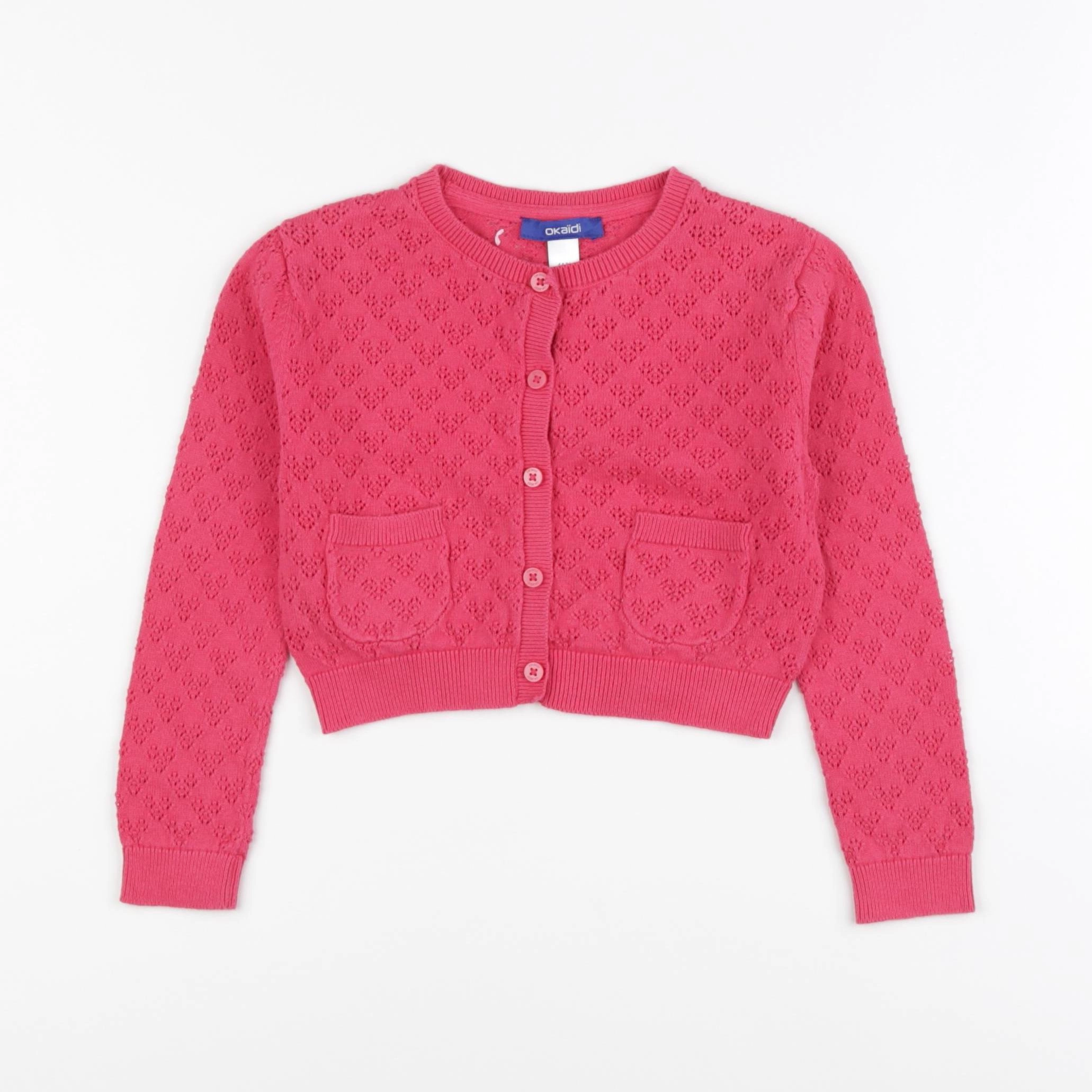 Okaidi - gilet rose - 4 ans