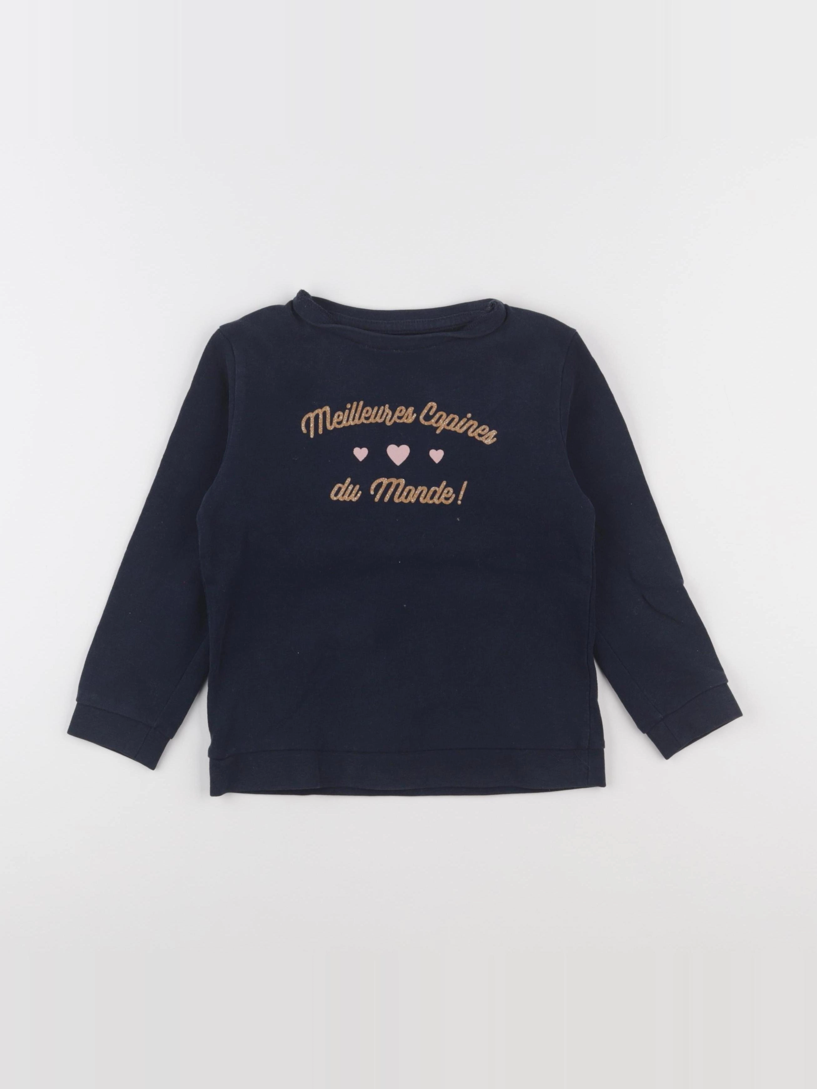 Vertbaudet - sweat bleu - 6 ans