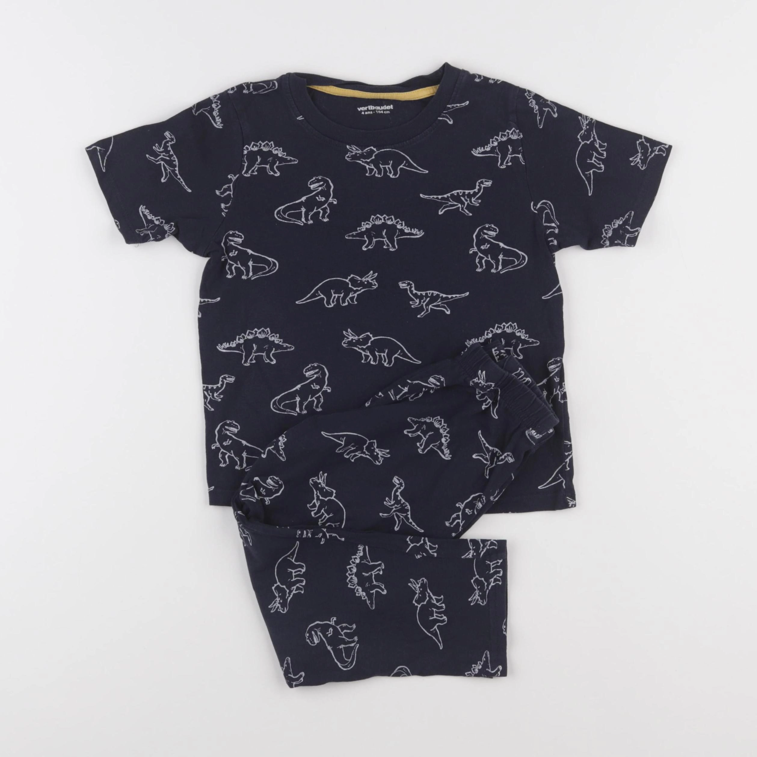 Vertbaudet - pyjama coton bleu - 4 ans