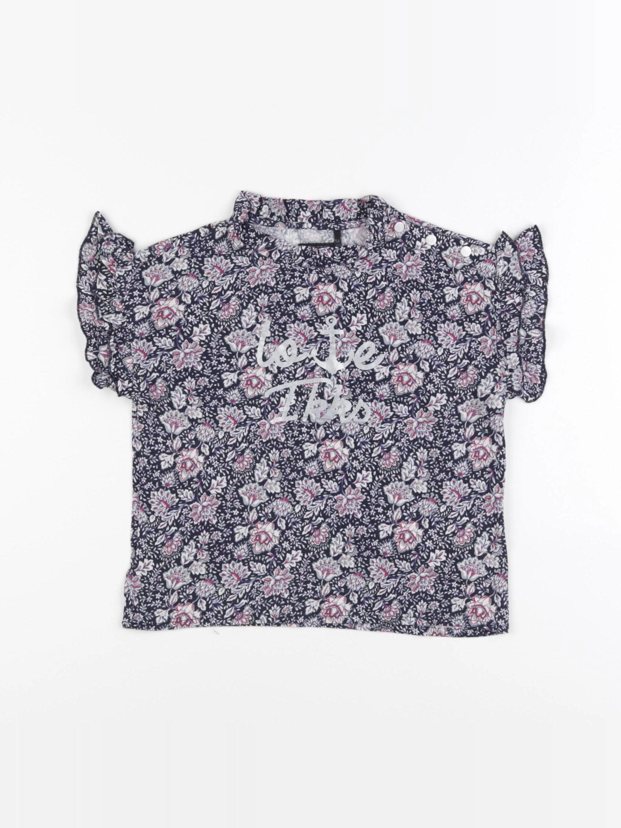 IKKS - blouse bleu, rose - 5 ans