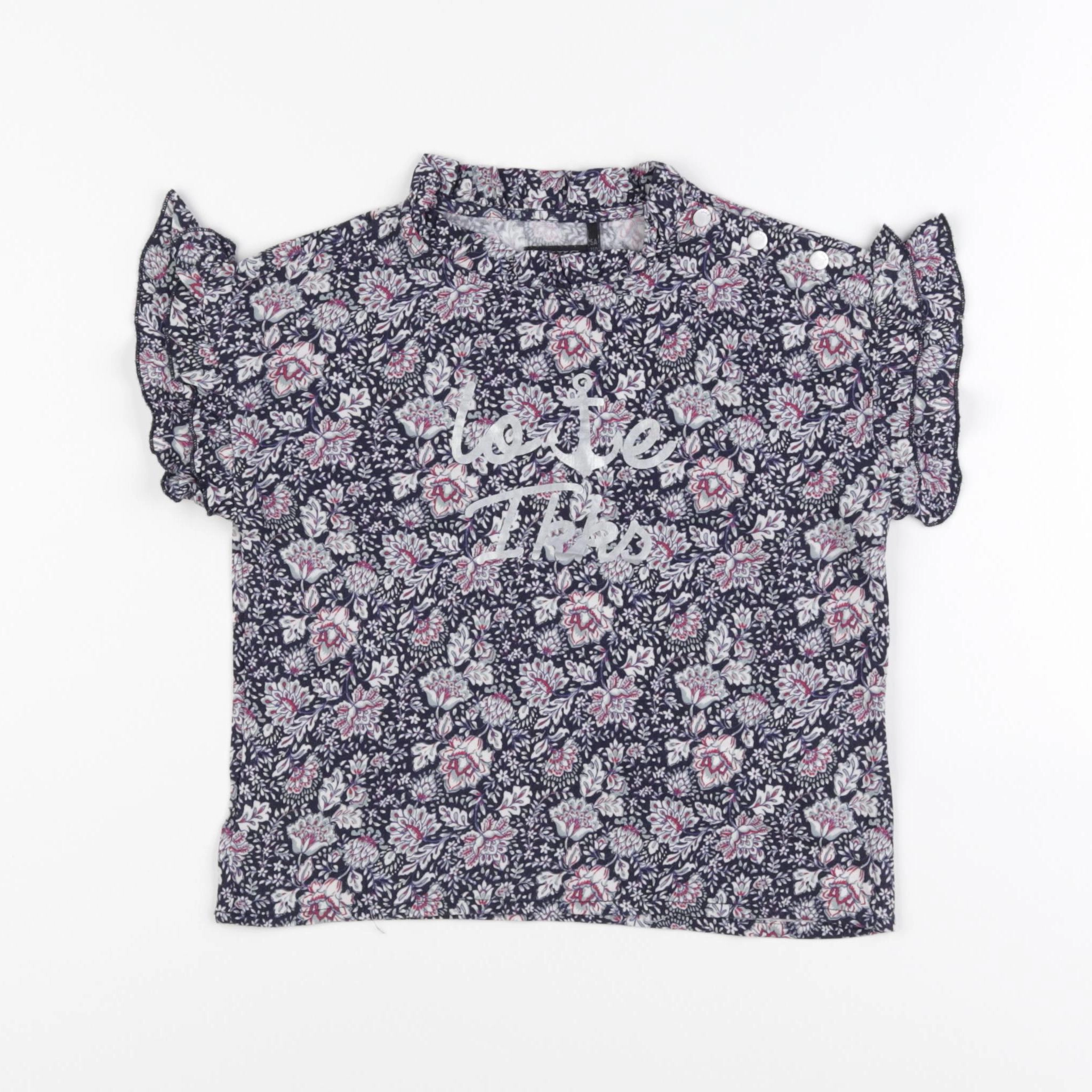 IKKS - blouse bleu, rose - 5 ans