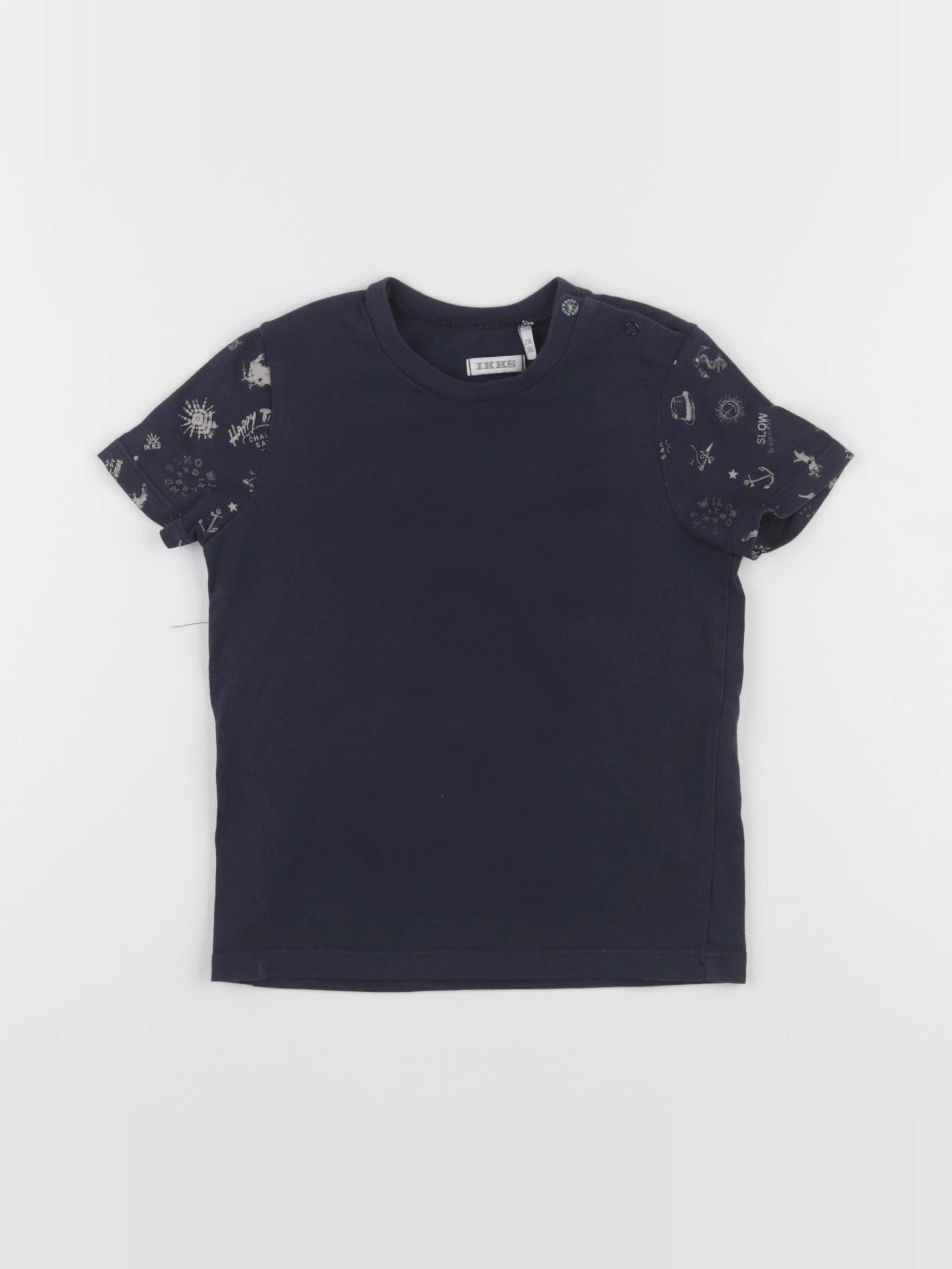 IKKS - tee-shirt bleu - 2 ans