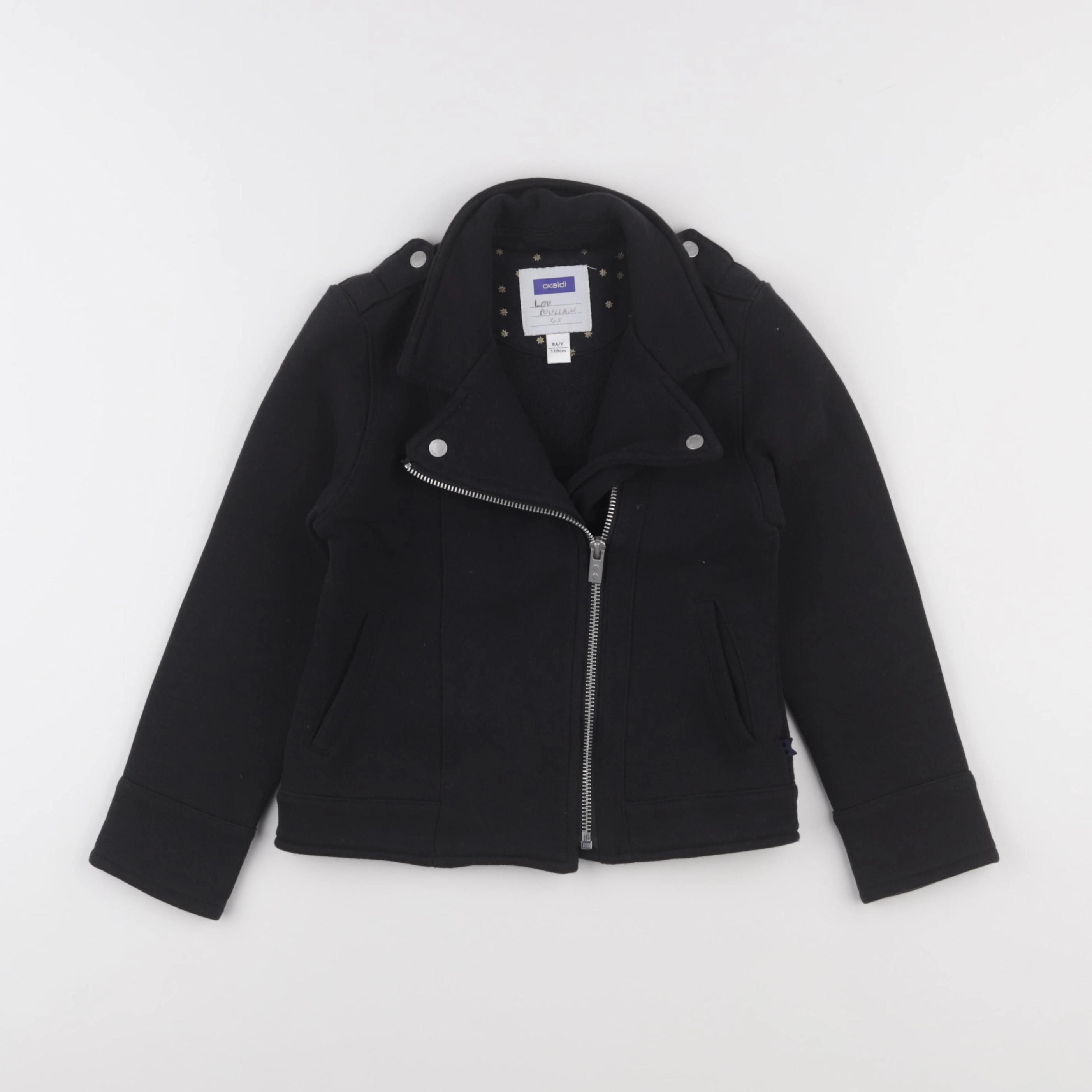 Okaidi - veste doublé noir - 6 ans
