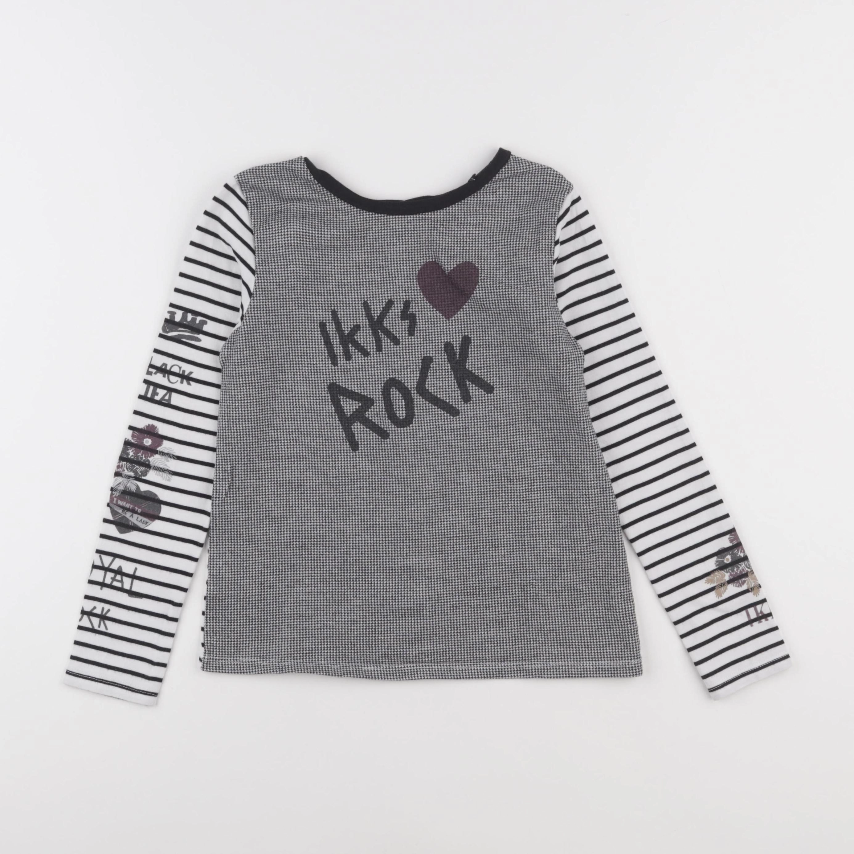 IKKS - tee-shirt blanc, noir - 8 ans