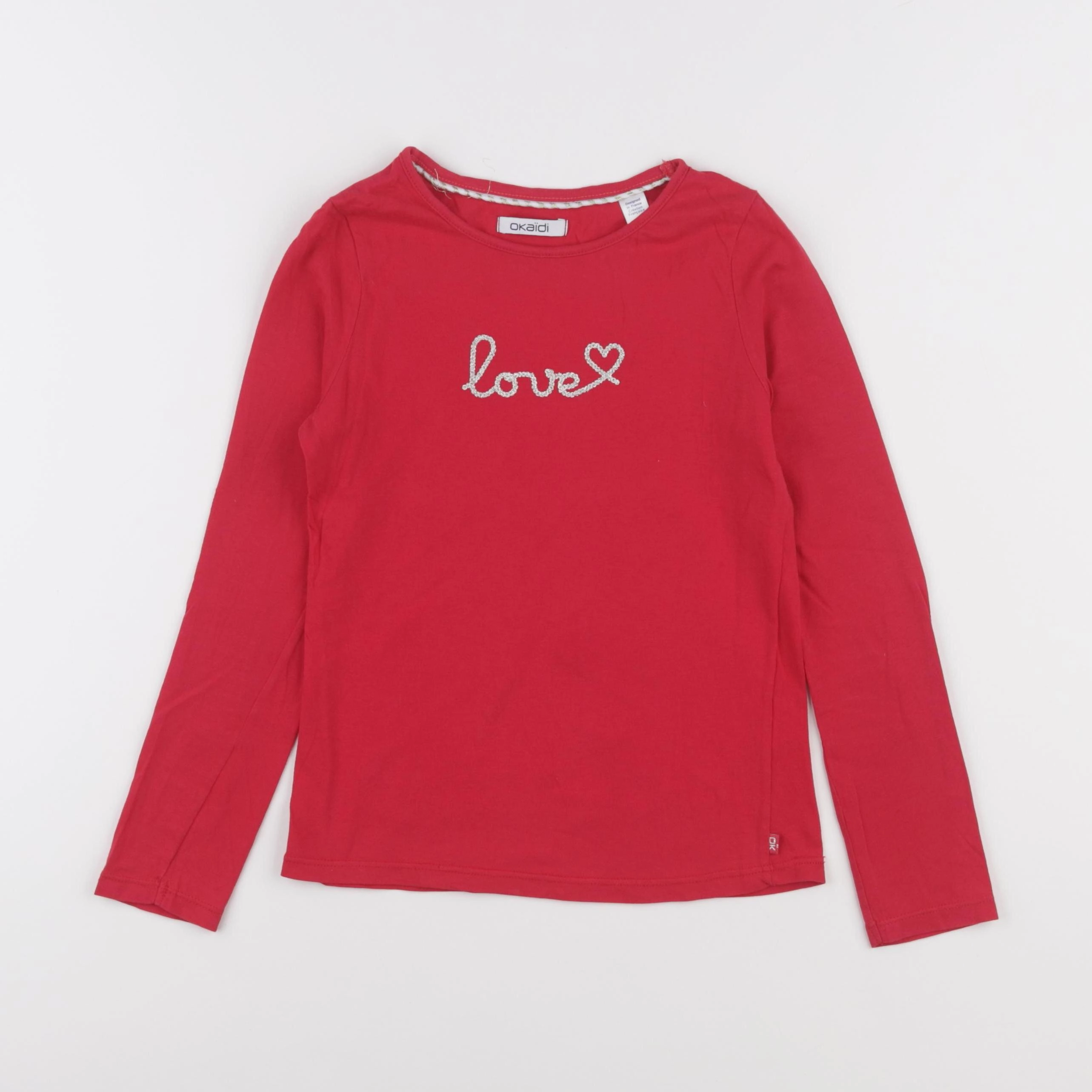 Okaidi - tee-shirt rouge - 8 ans