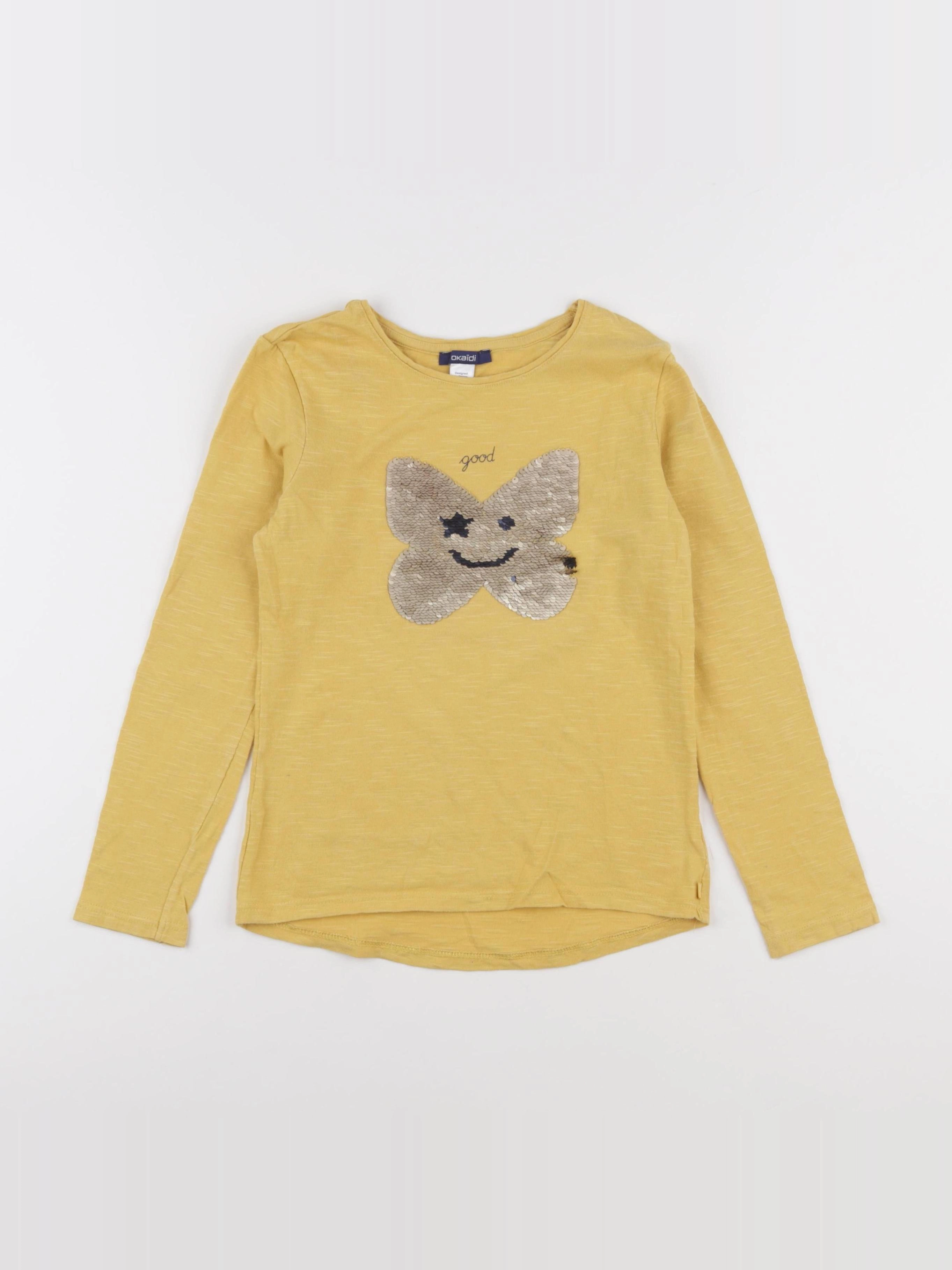 Okaidi - tee-shirt jaune, or - 8 ans