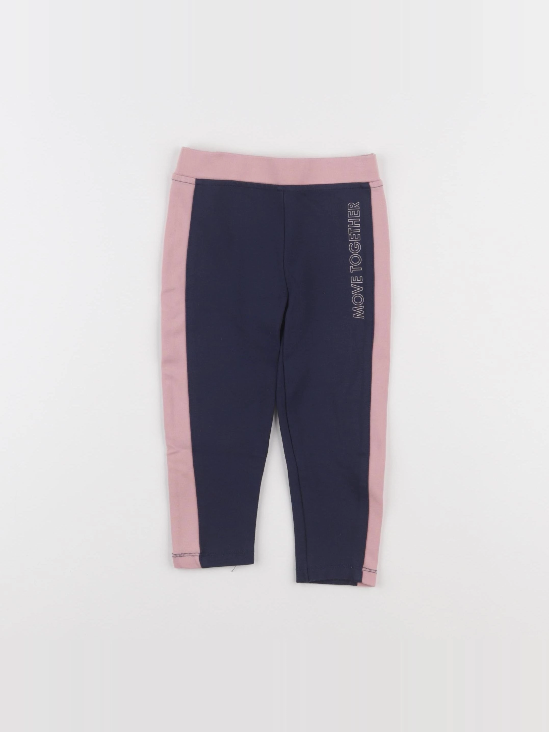 Vertbaudet - legging bleu, rose - 3 ans