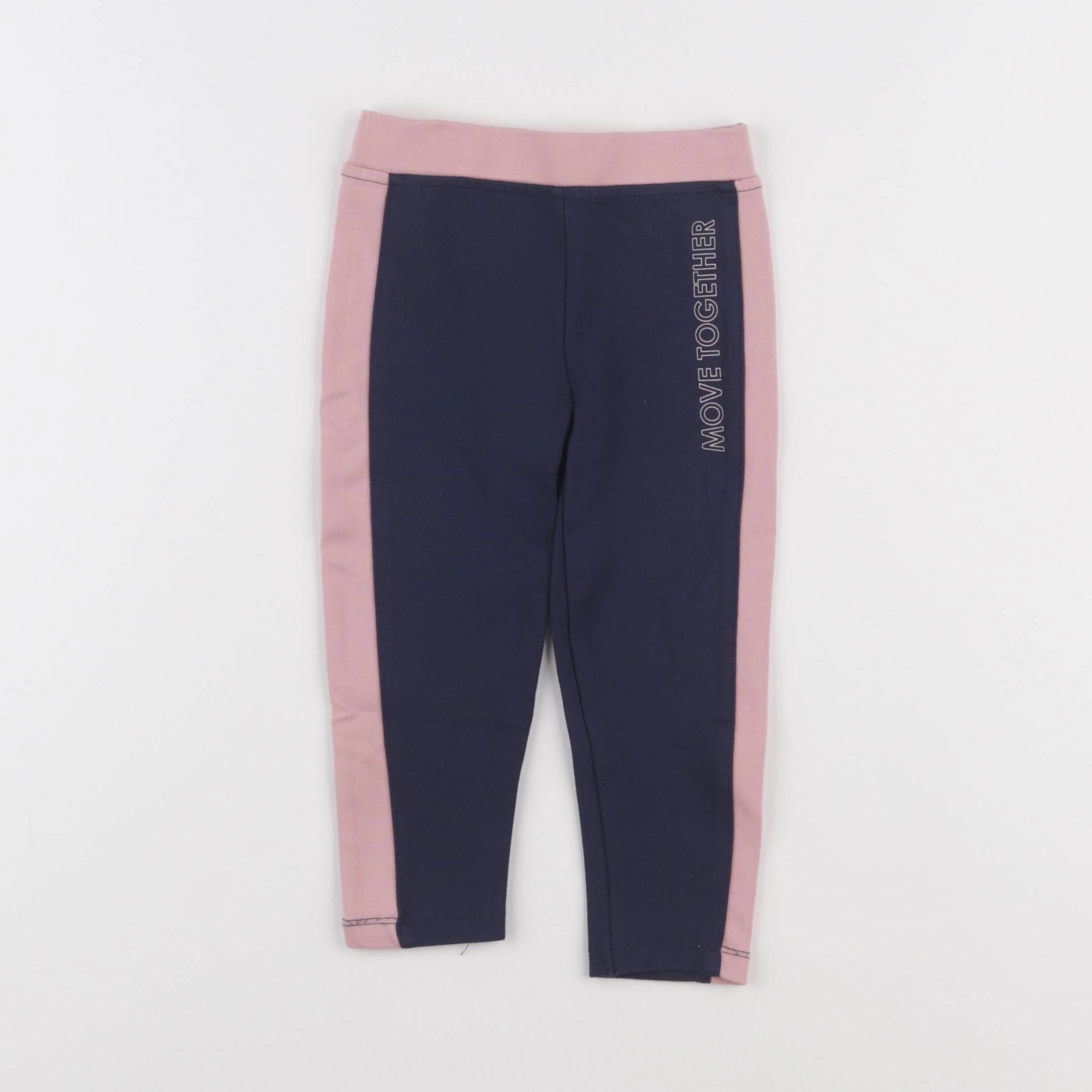 Vertbaudet - legging bleu, rose - 3 ans