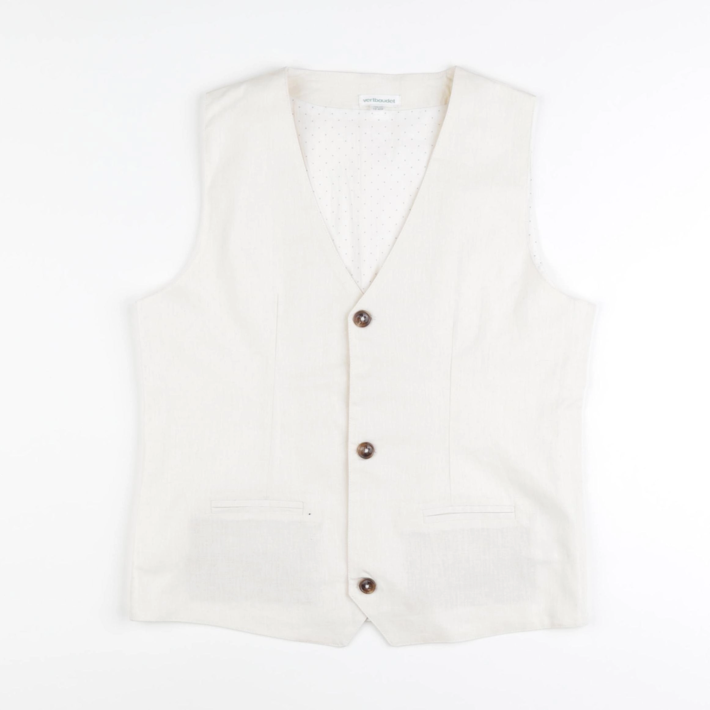 Vertbaudet - gilet beige - 12 ans