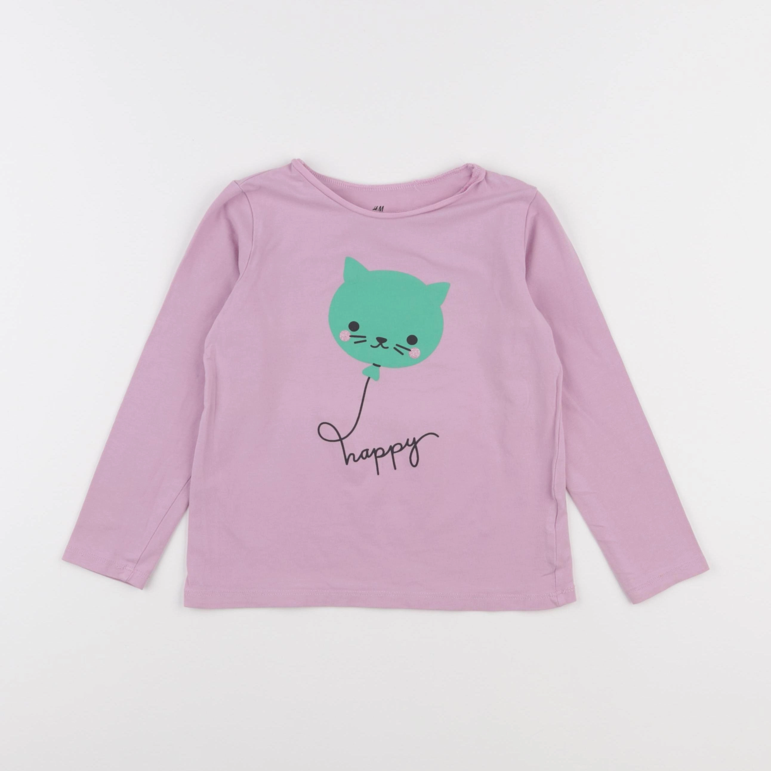 H&M - tee-shirt violet - 5/6 ans