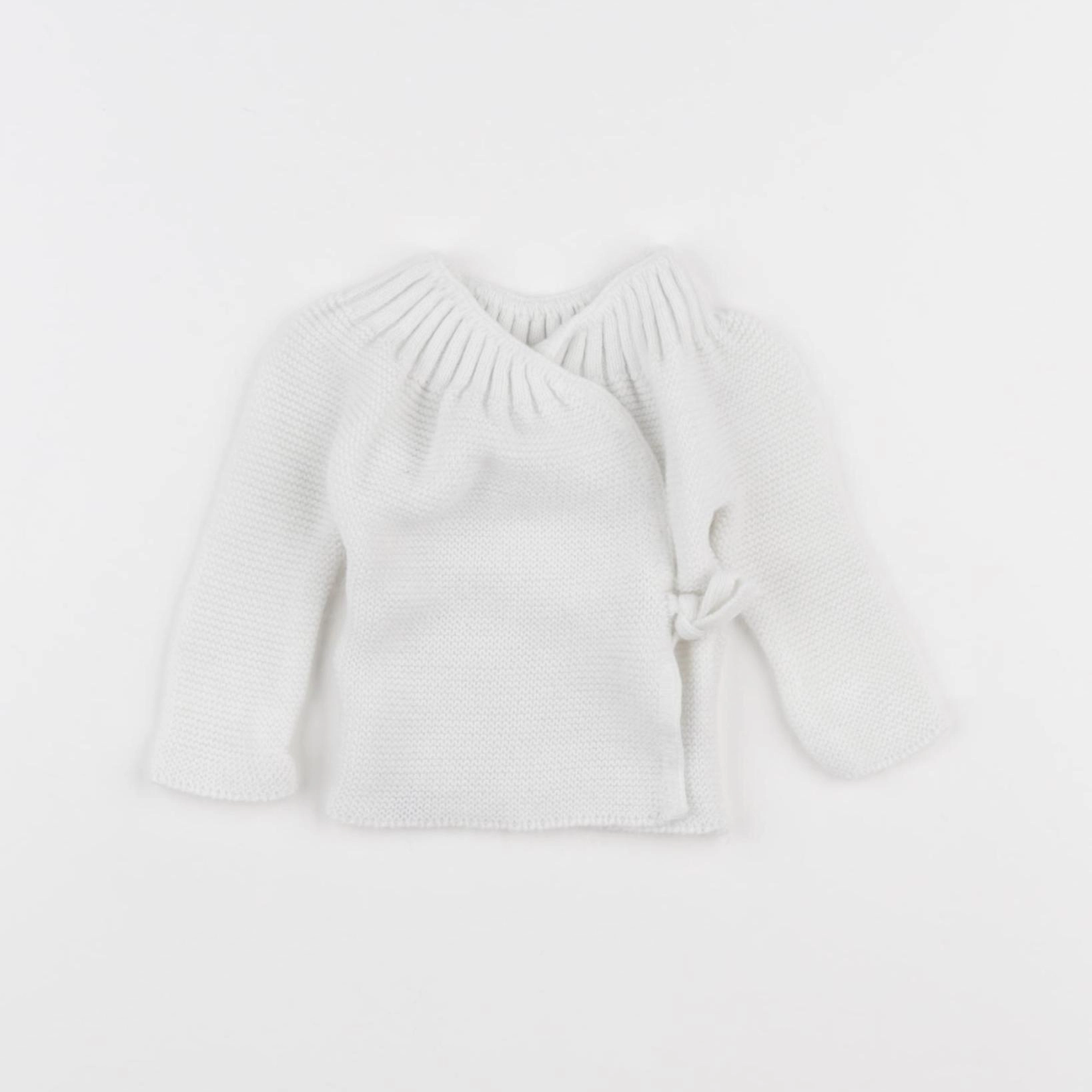 La manufacture de layette - gilet blanc - 3 mois