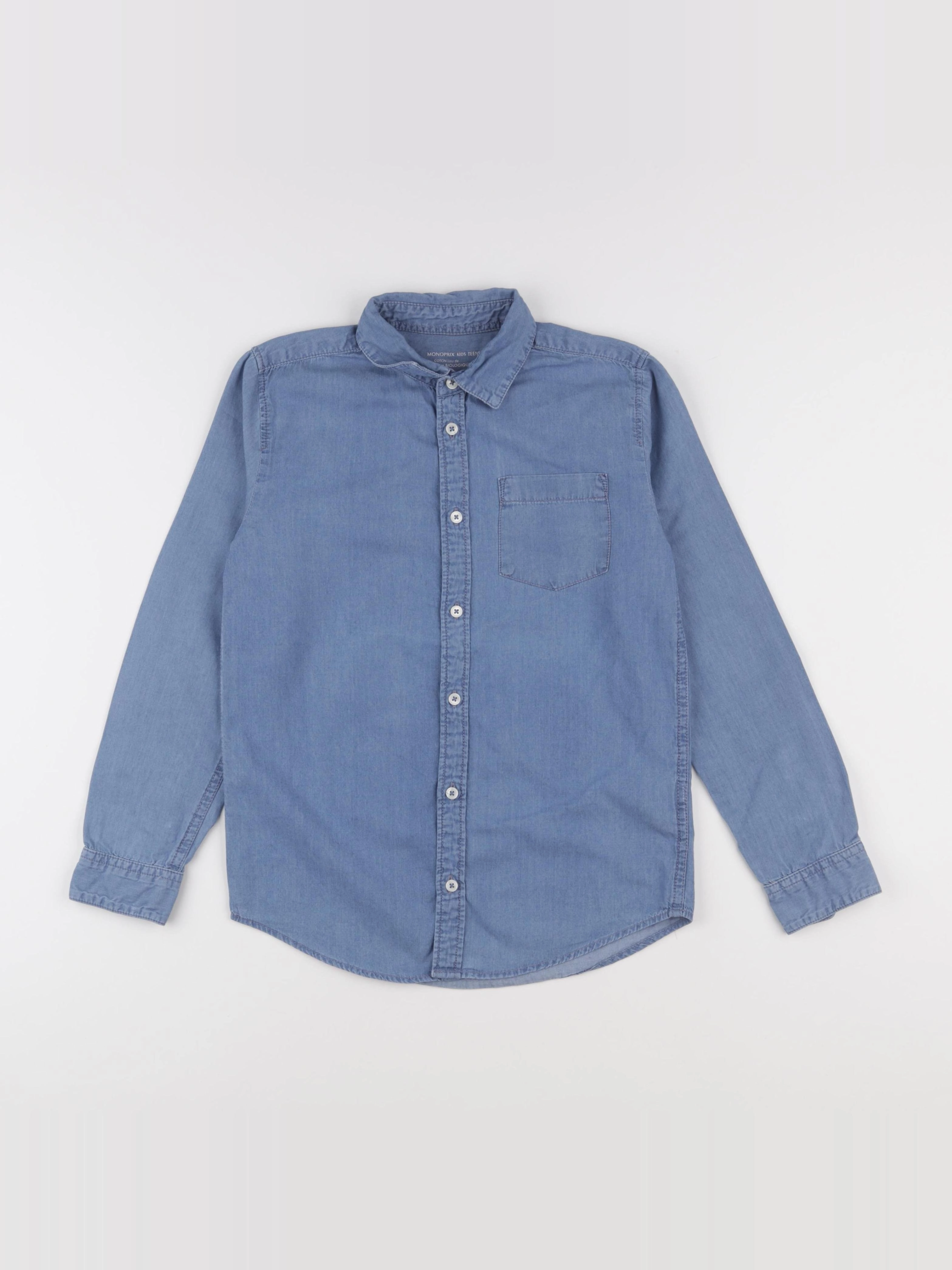 Monoprix - chemise bleu - 10 ans