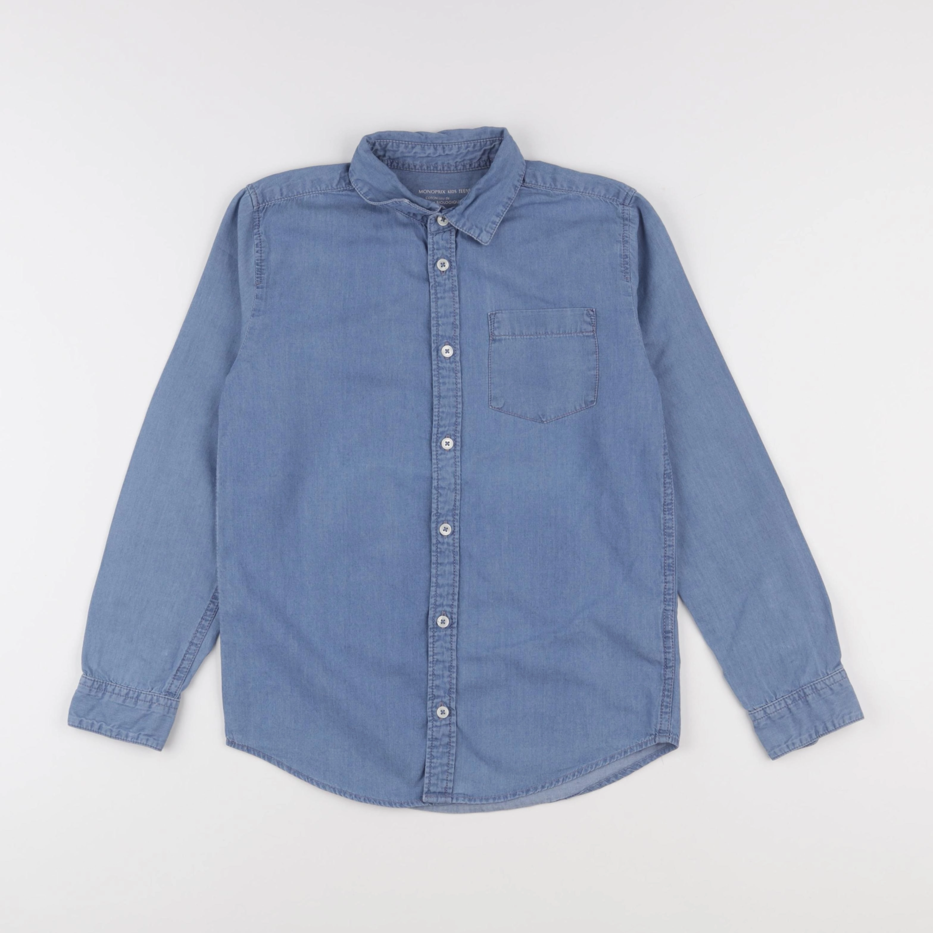 Monoprix - chemise bleu - 10 ans