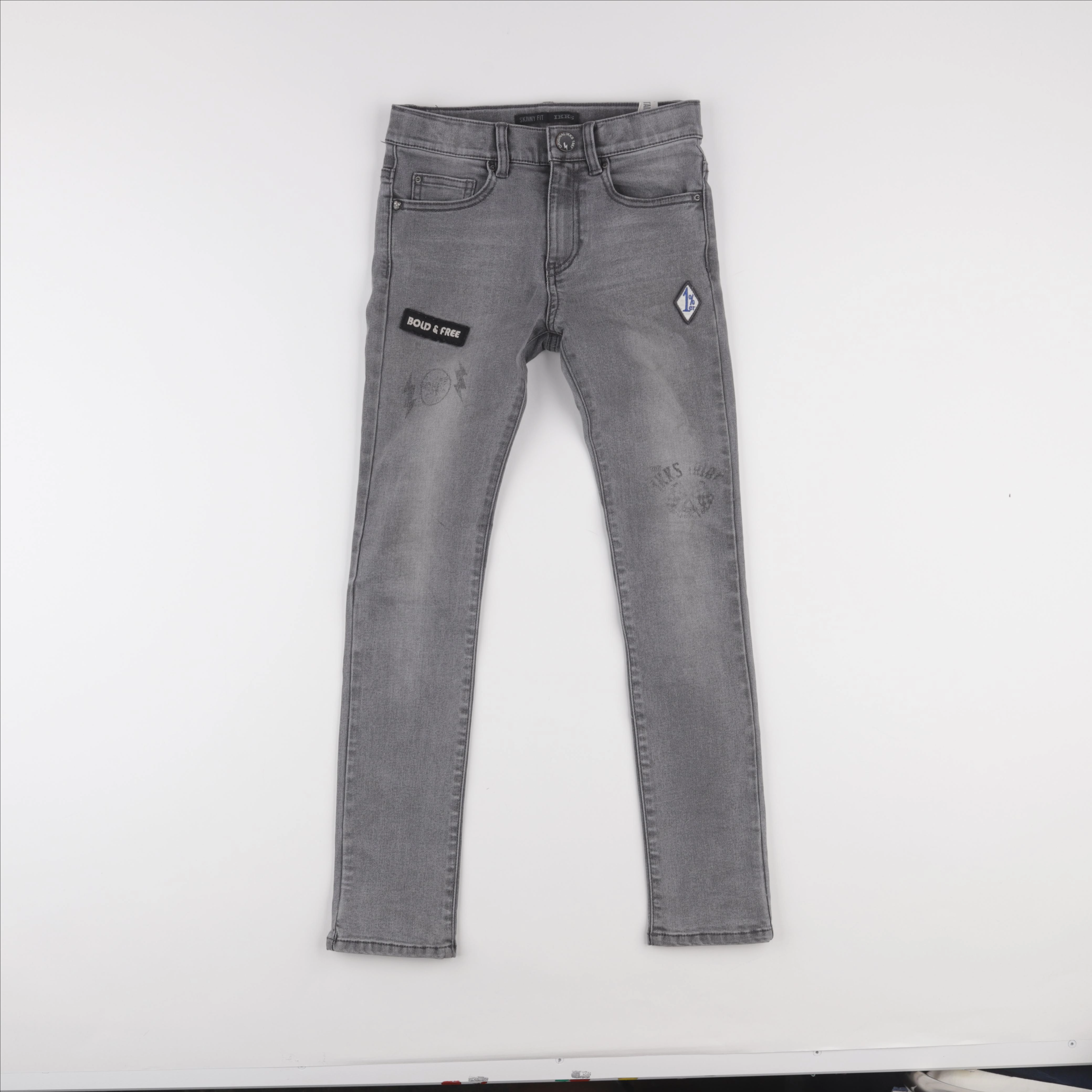 IKKS - jean gris - 8/10 ans