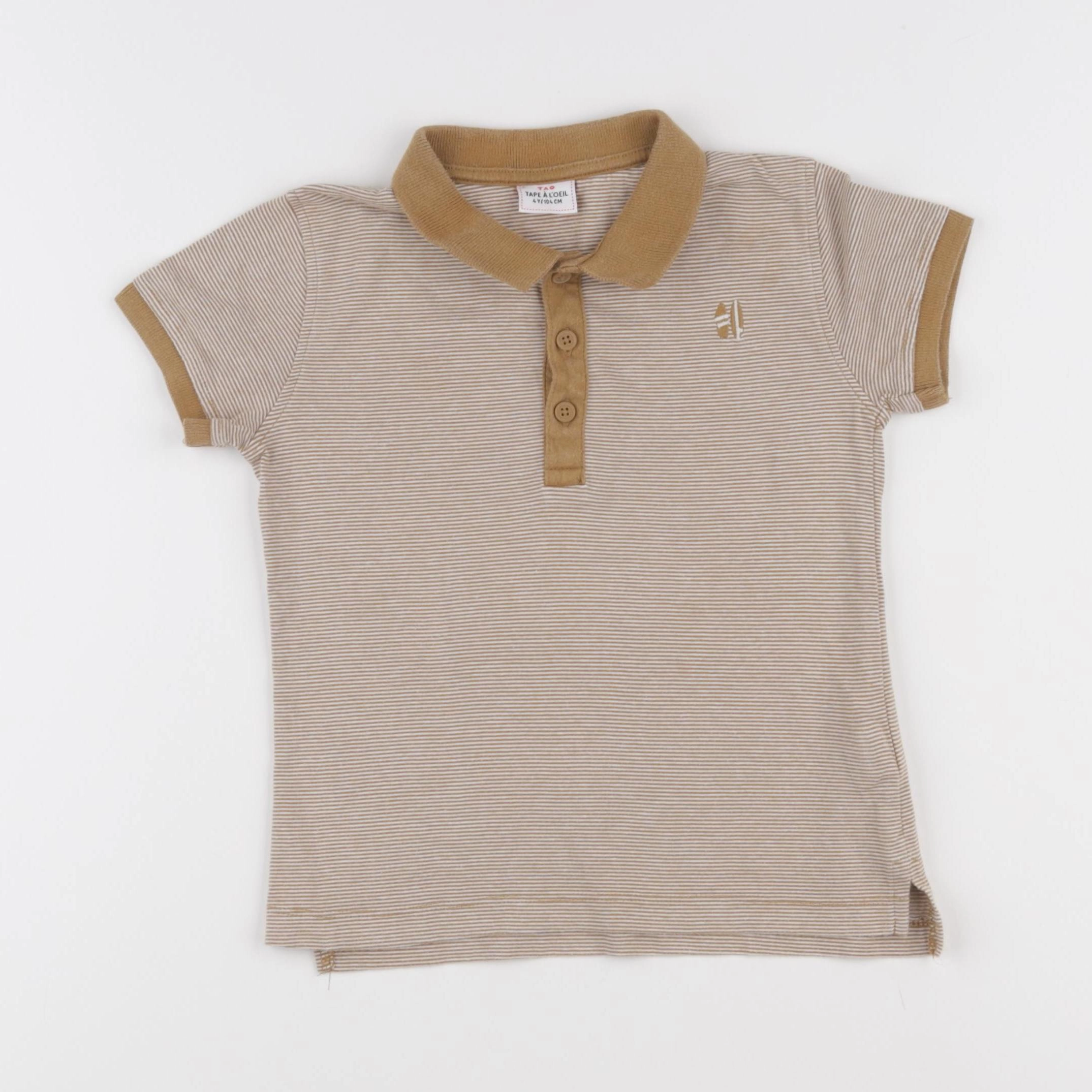 Tape à l'oeil - polo marron - 4 ans