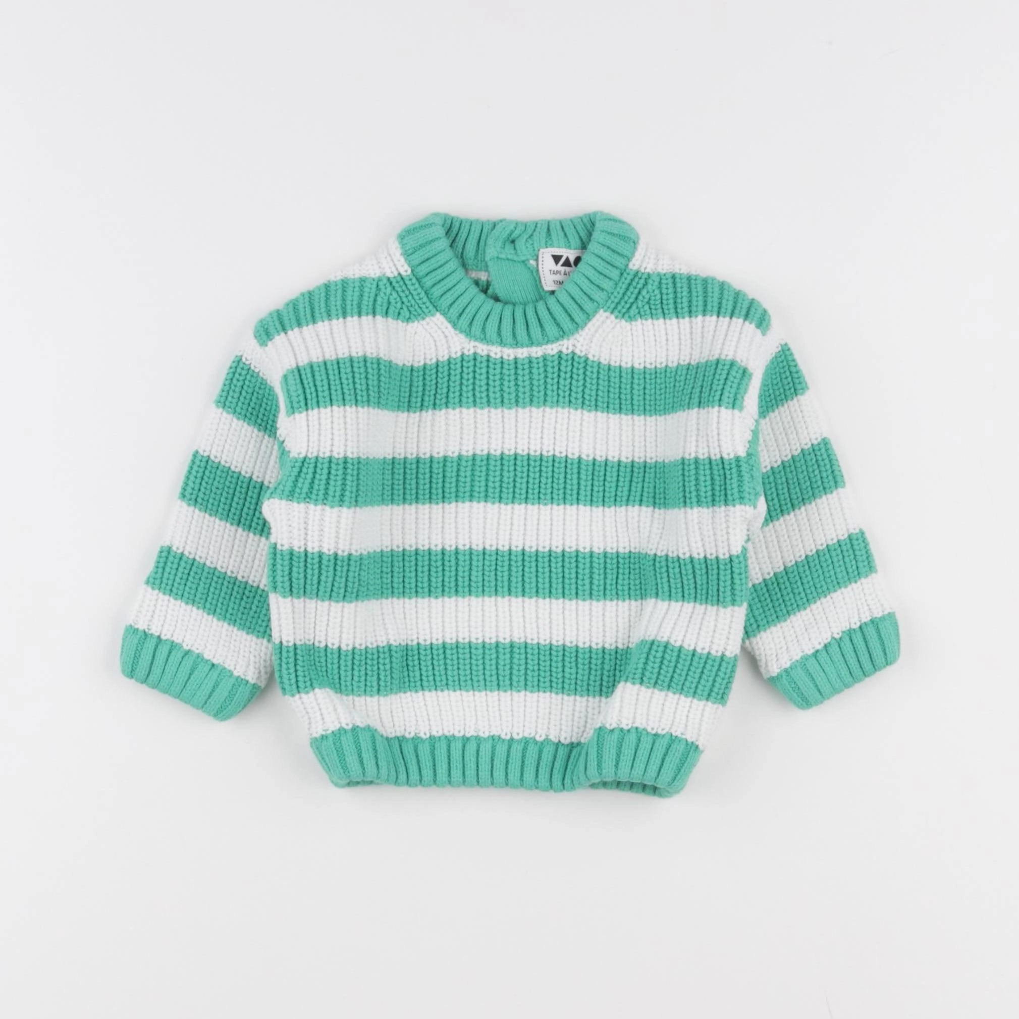 Tape à l'oeil - pull vert - 12 mois