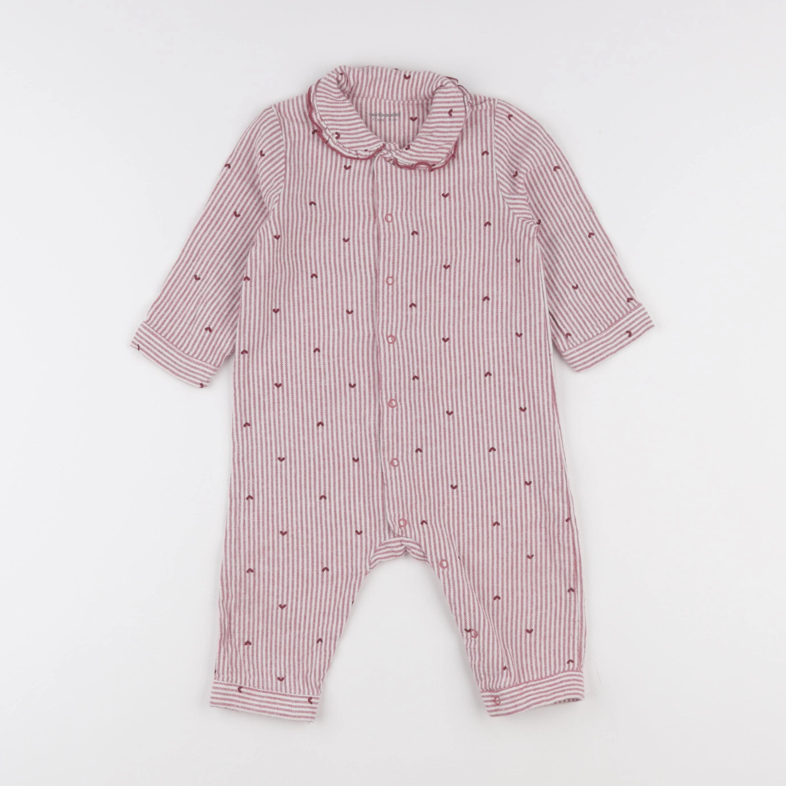 Vertbaudet - pyjama coton rose - 12 mois