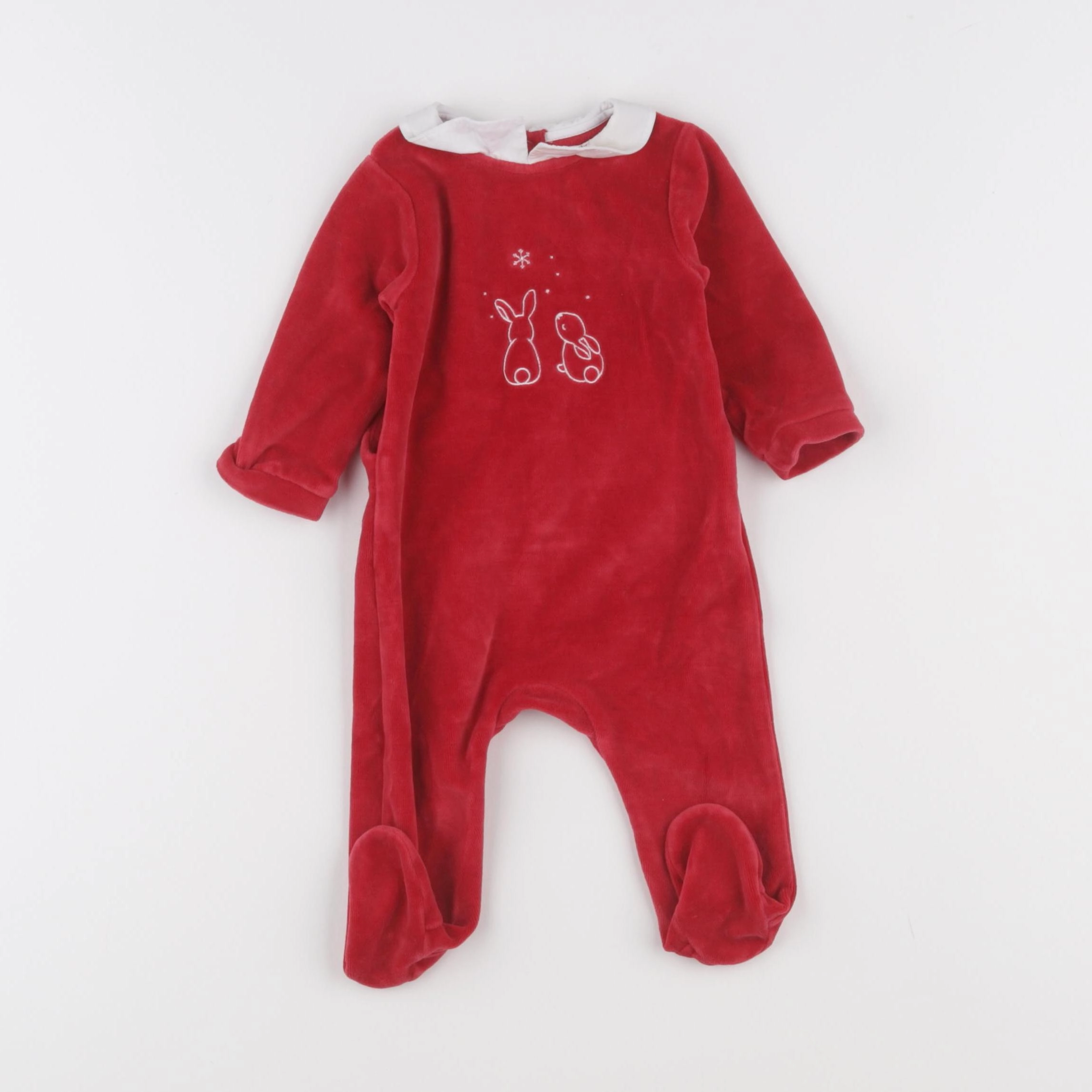 Jacadi - pyjama velours rouge - 3 mois