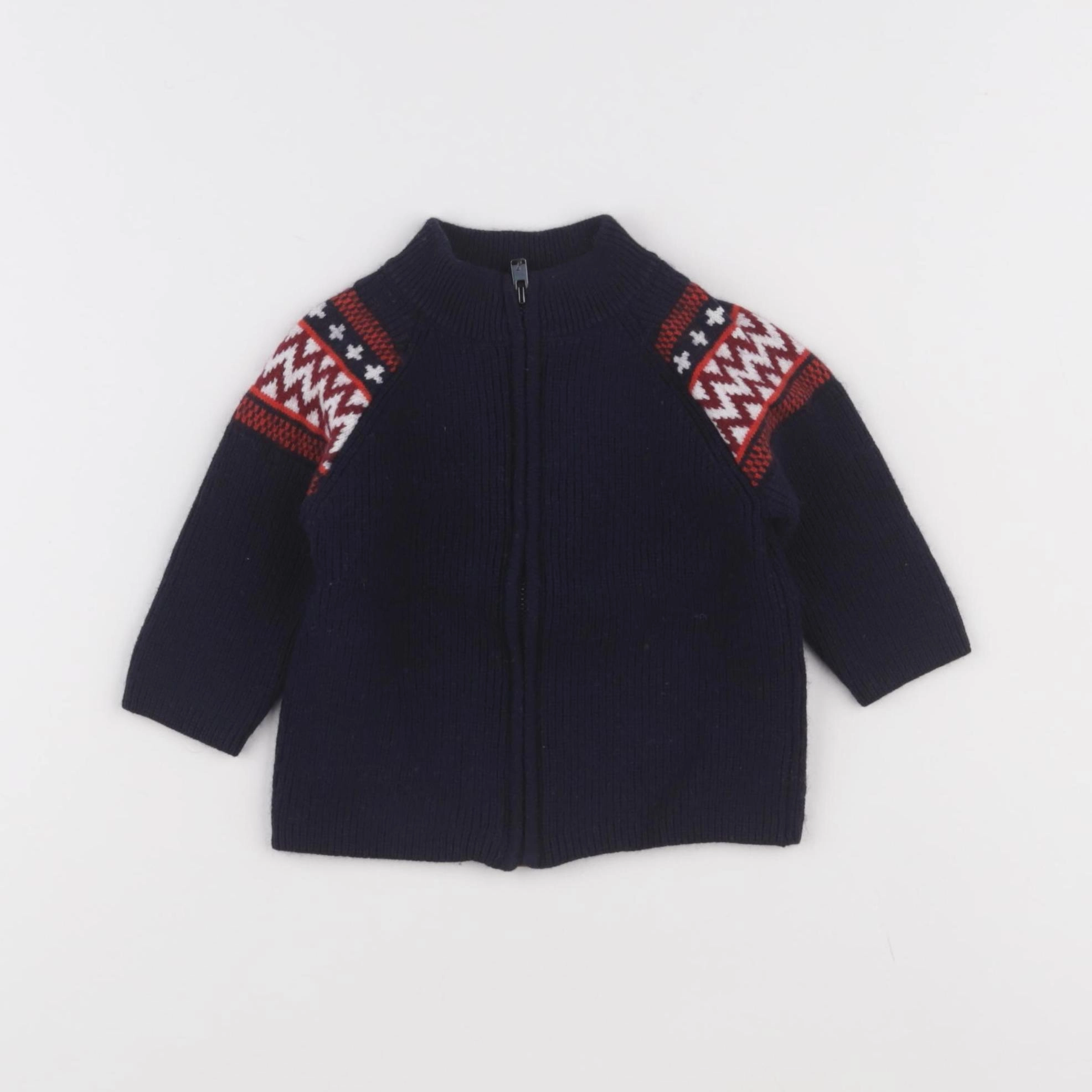 Jacadi - gilet bleu - 6 mois