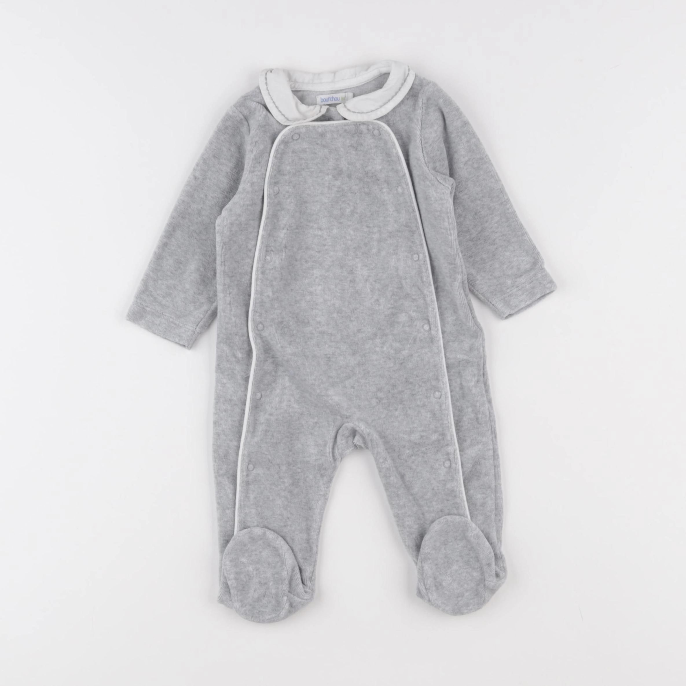 Boutchou - pyjama velours gris - 3 mois