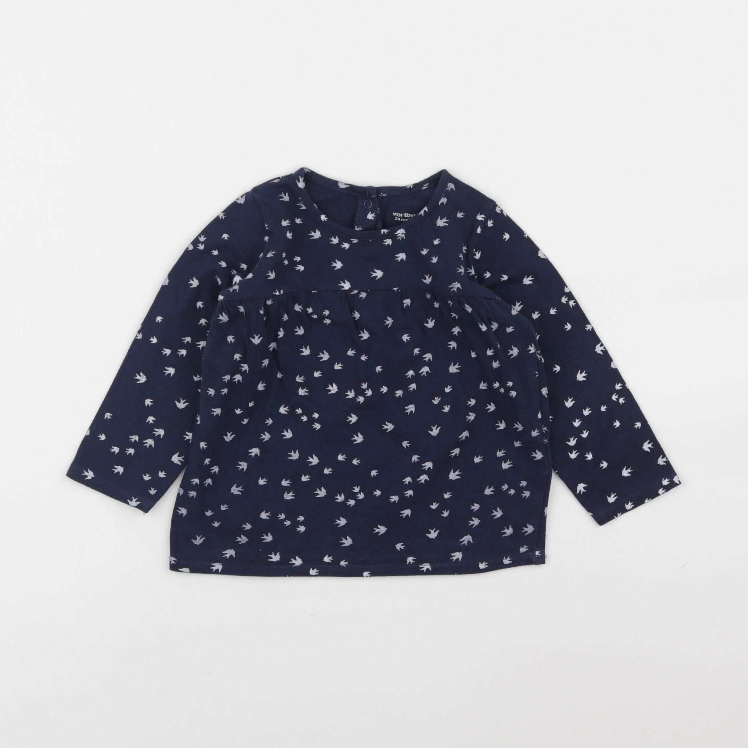 Vertbaudet - tee-shirt bleu - 24 mois