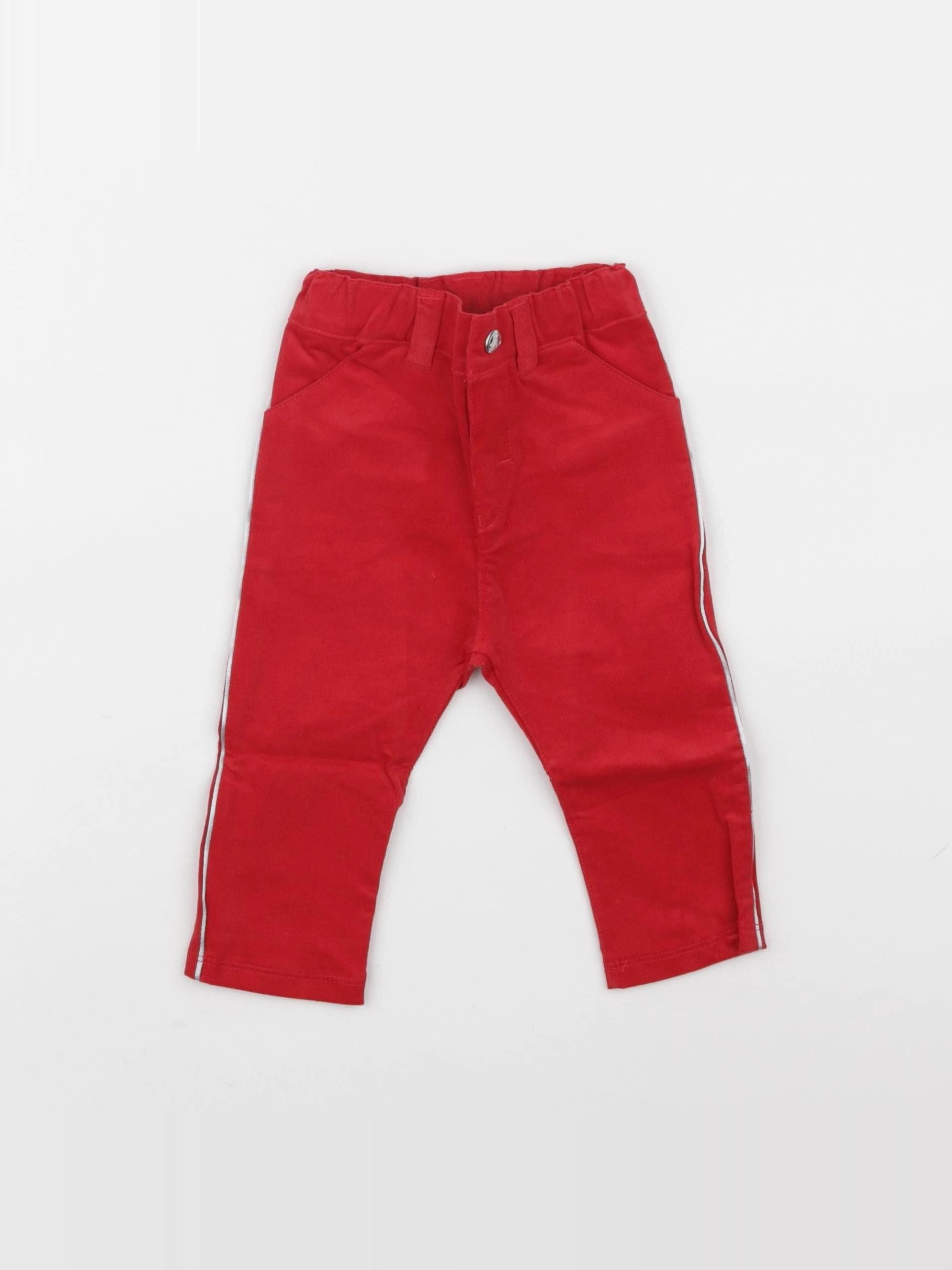 Petit Bateau - pantalon rouge - 6 mois