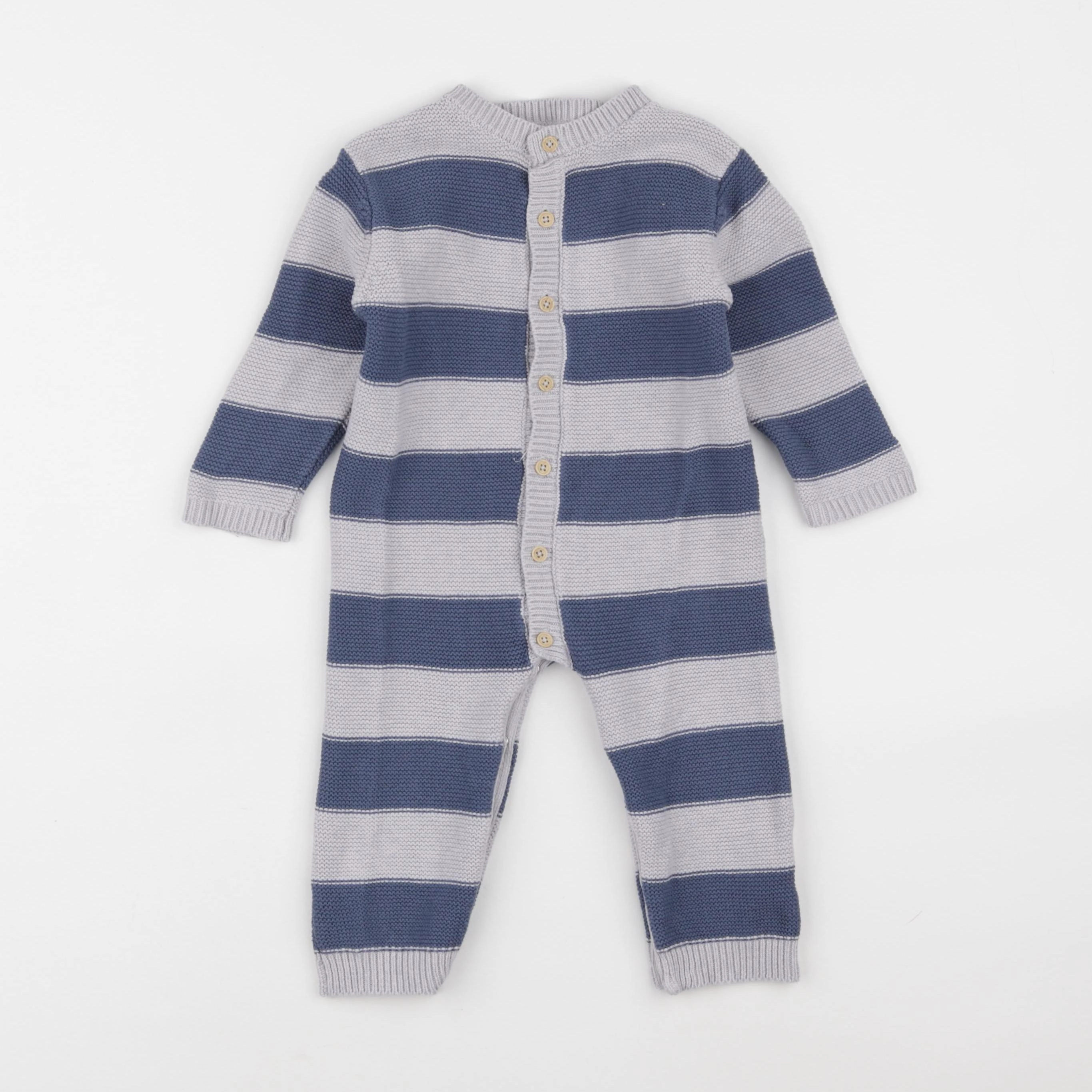 Boutchou - combinaison bleu, gris - 12 mois
