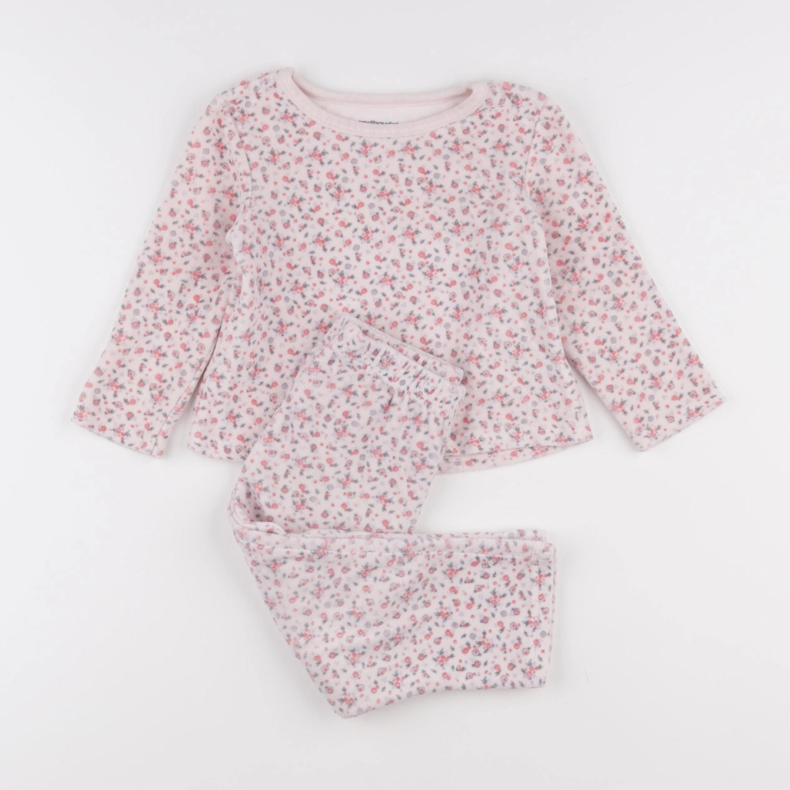 Vertbaudet - pyjama velours rose - 3 ans