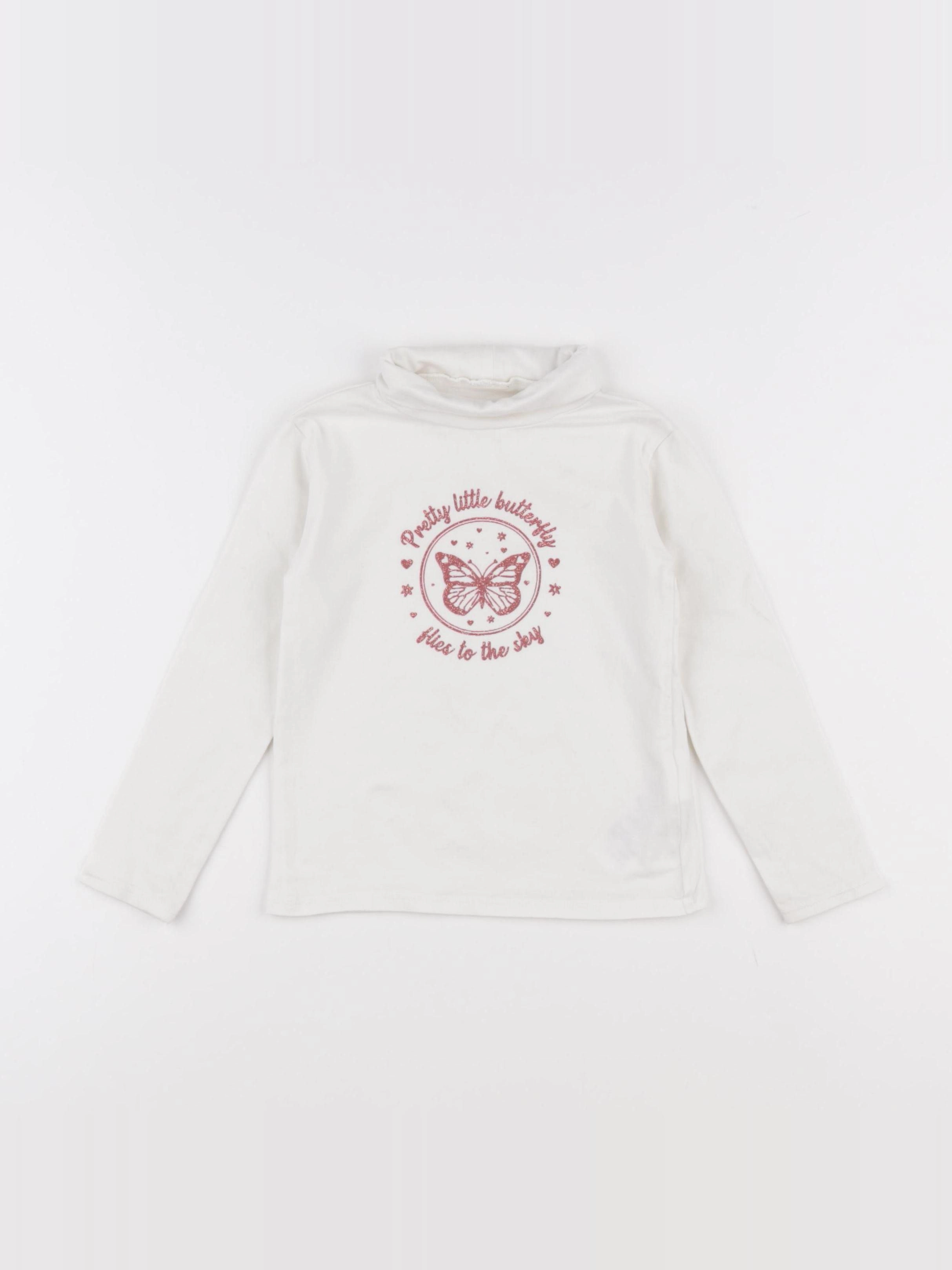 Vertbaudet - sous-pull blanc - 3 ans