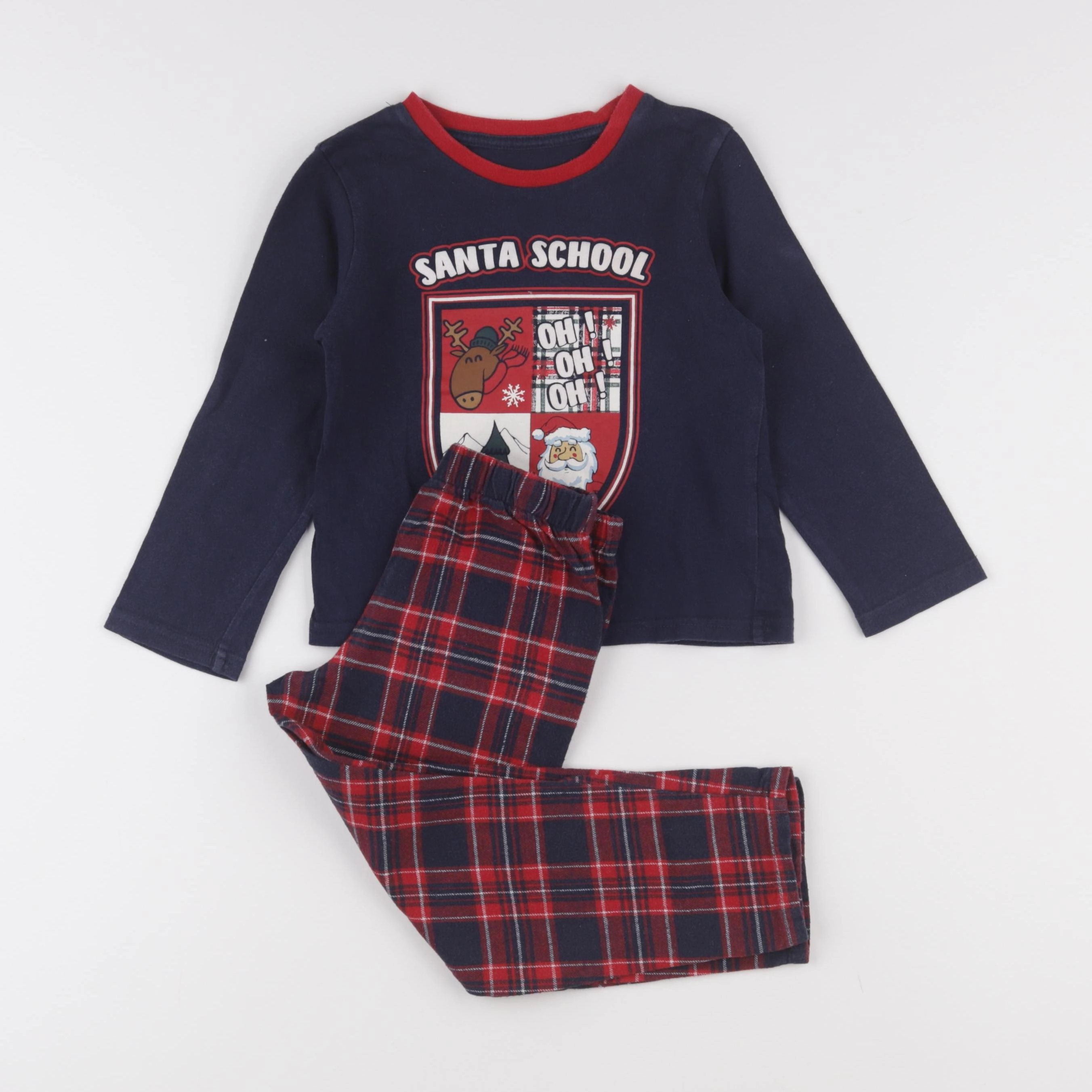 Vertbaudet - pyjama coton bleu - 4 ans